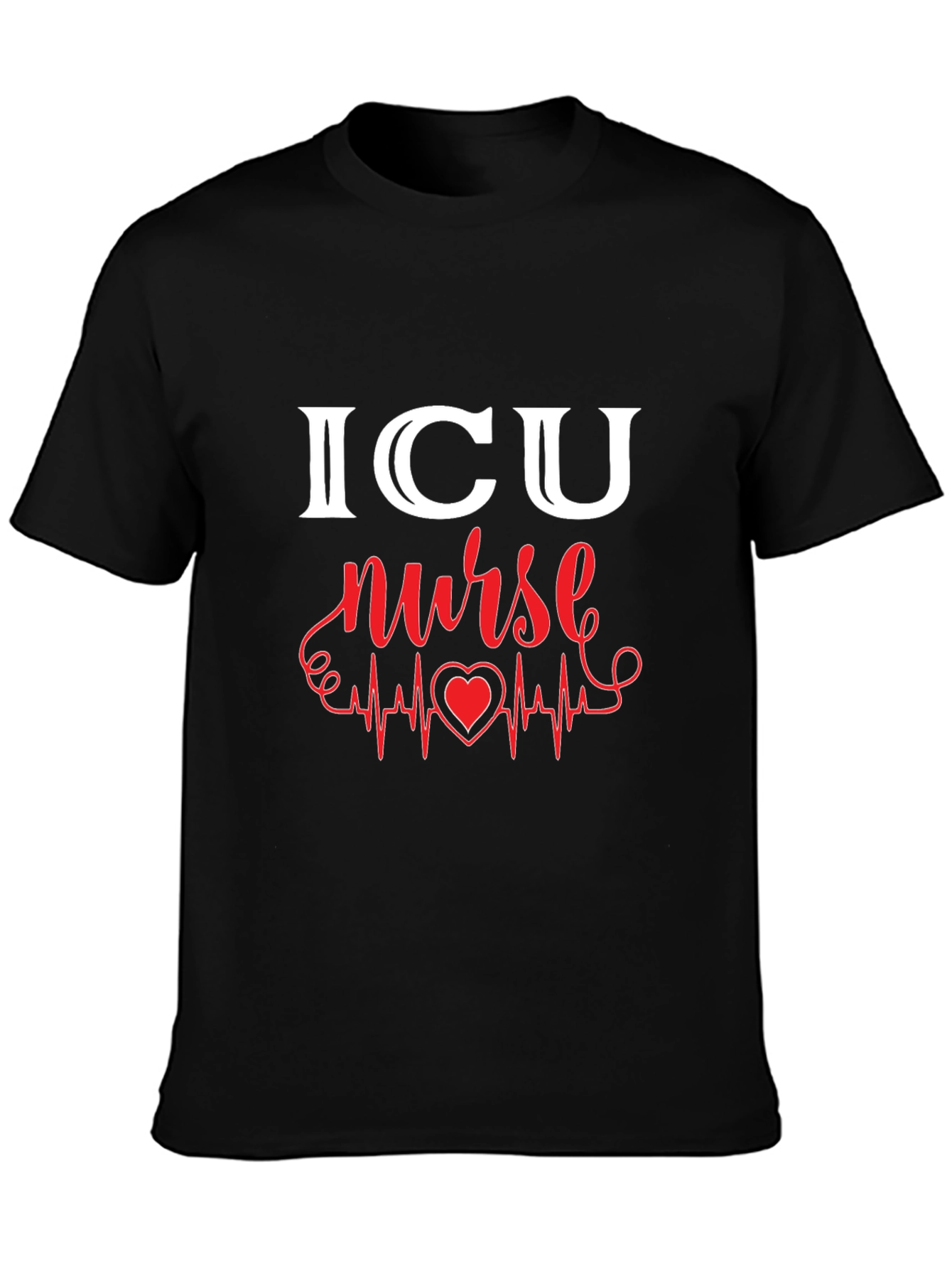 ICU Nurse Heartbeat T-Shirt - Medical Staff Tee