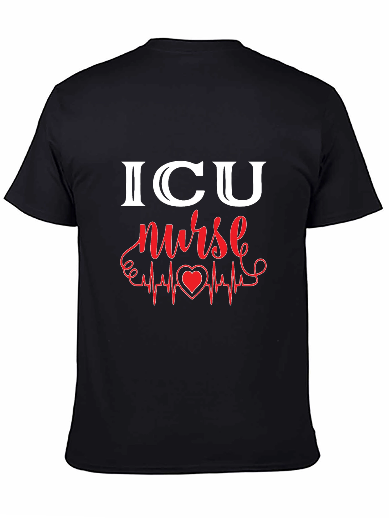 ICU Nurse Heartbeat T-Shirt - Medical Staff Tee