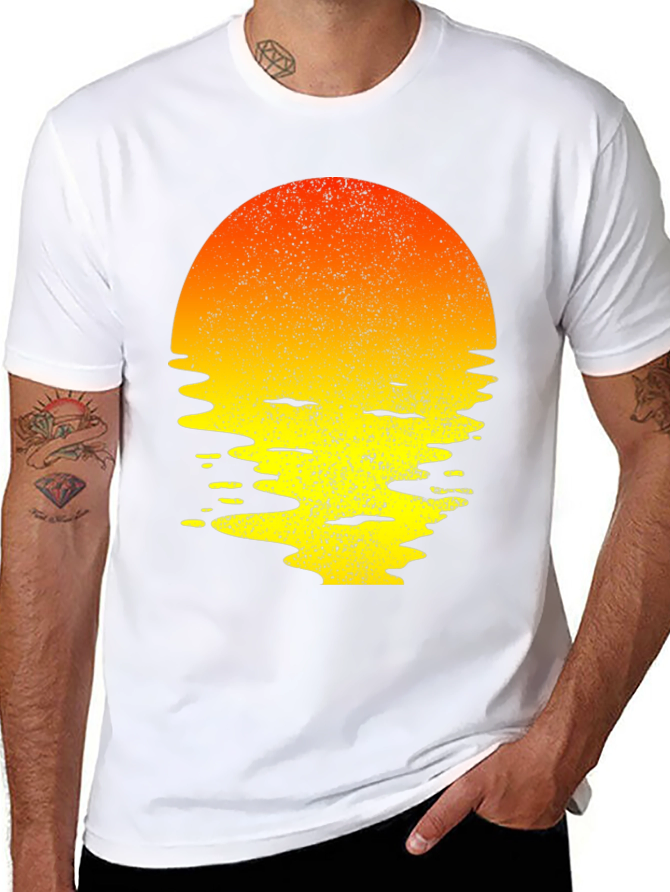 Sunset Waves Graphic Tee - Trendy Summer T-Shirt