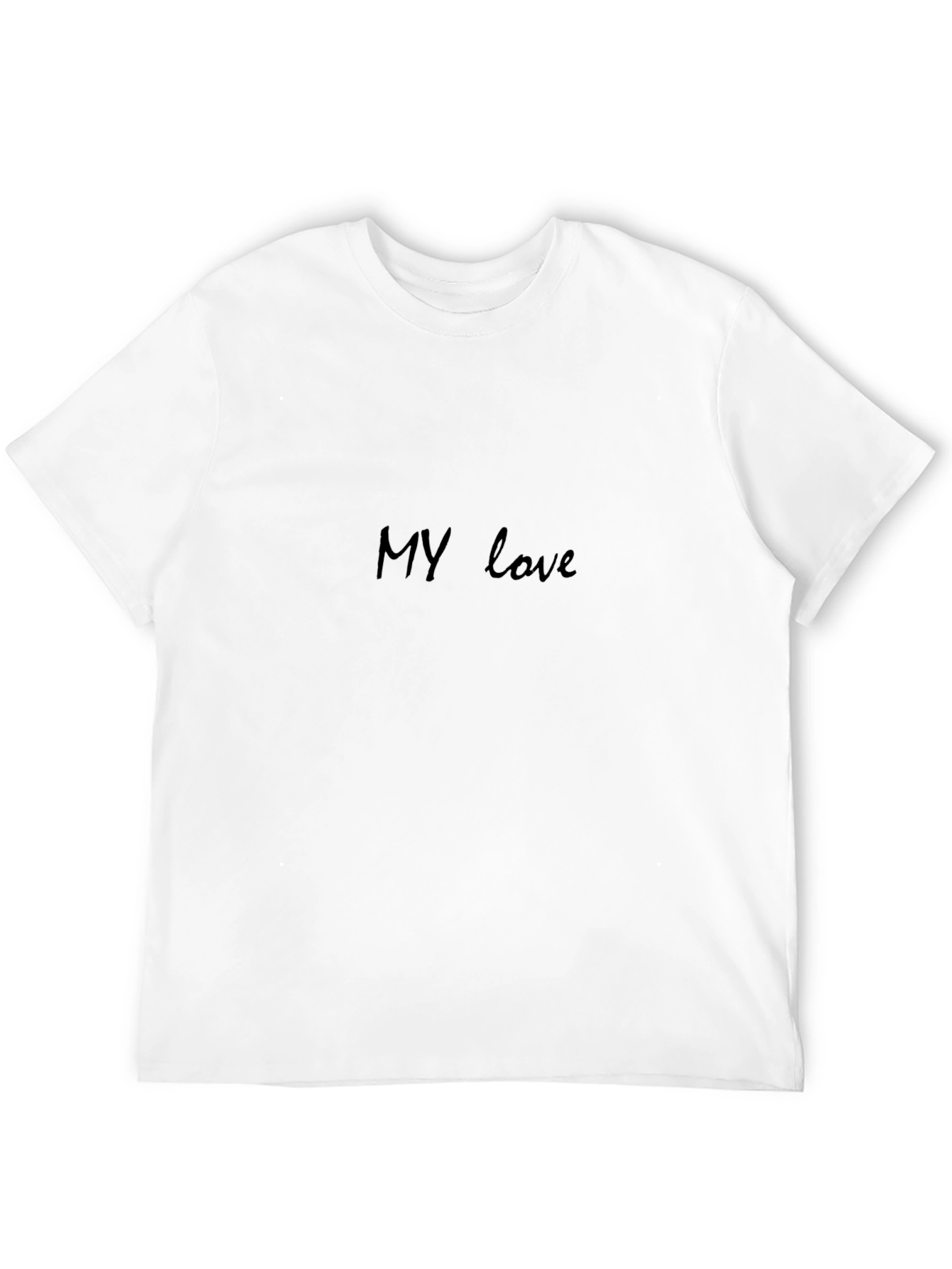 Stylish My Love Black Graphic Tee