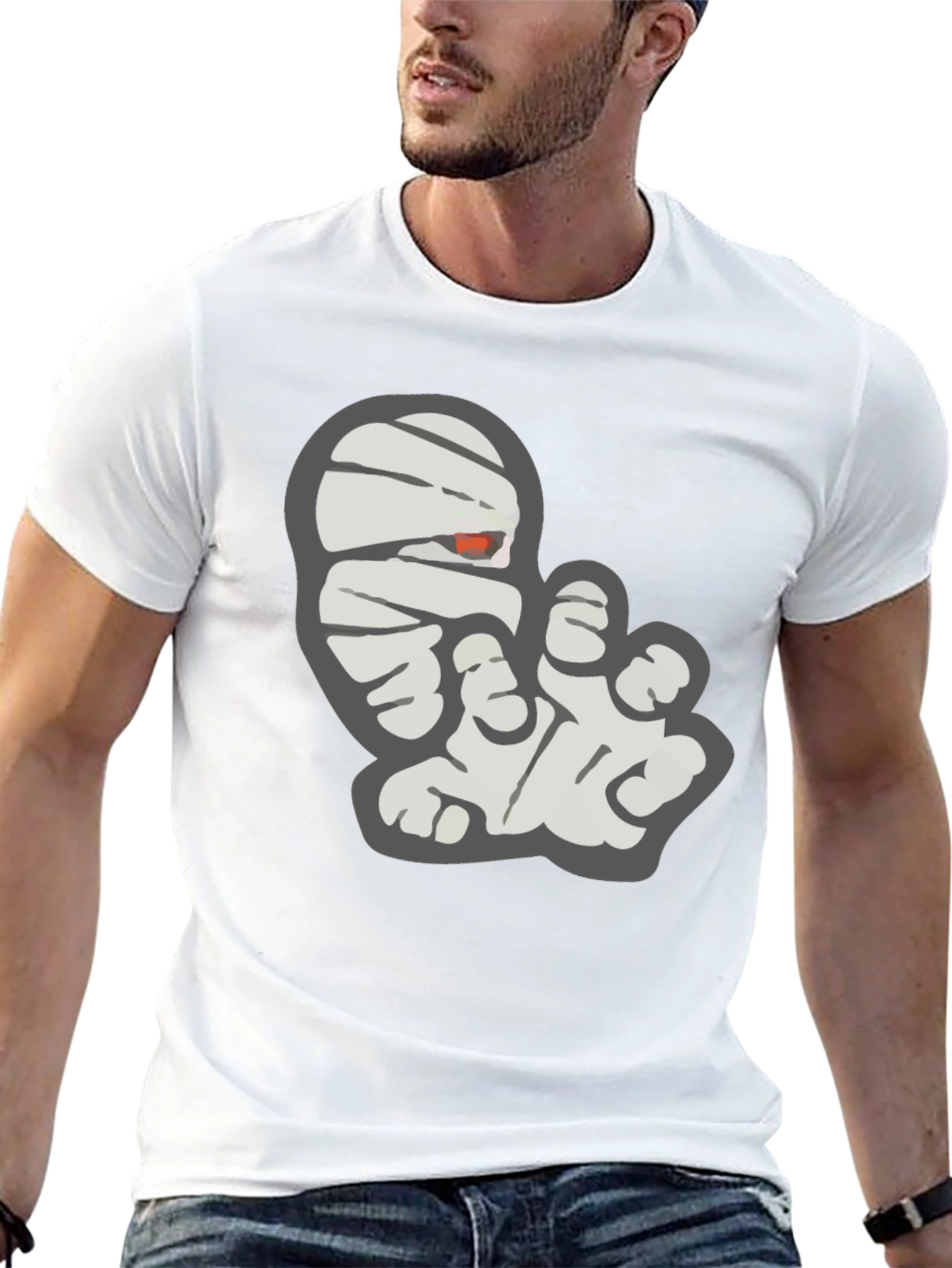 Mummy Graphic Tee - Halloween Novelty Shirt