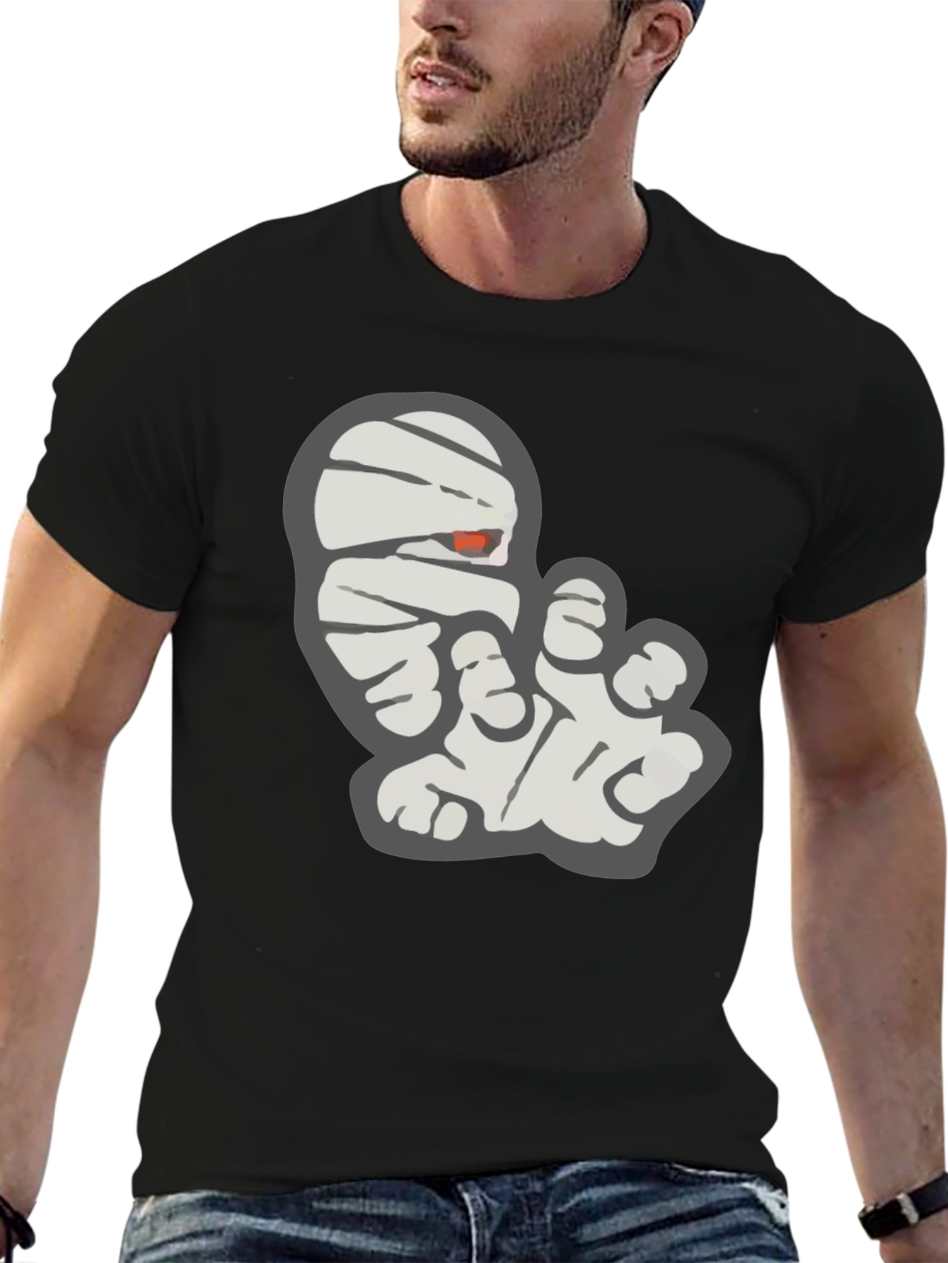 Mummy Graphic Tee - Halloween Novelty Shirt