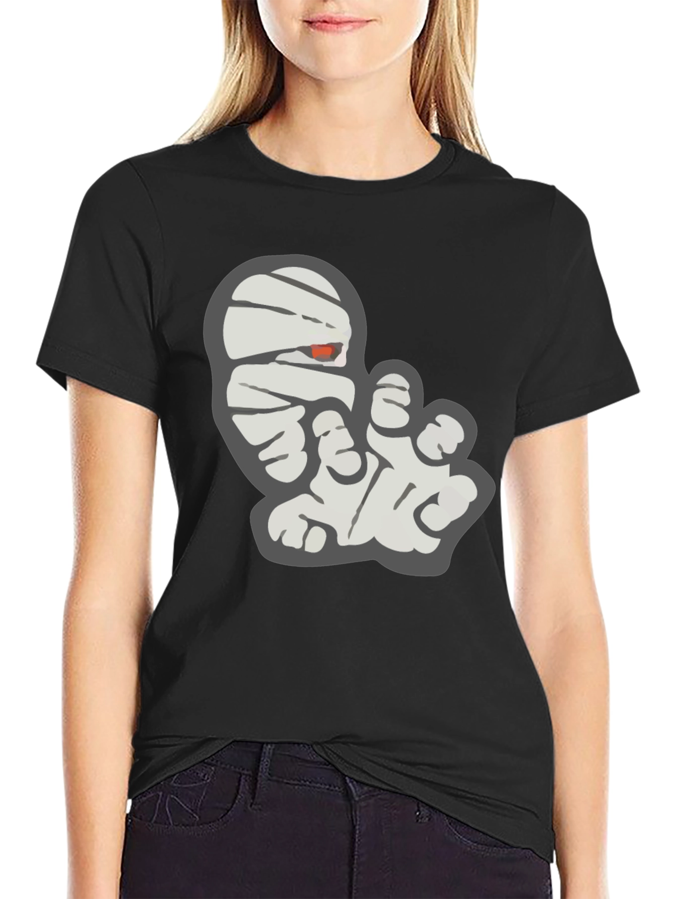 Mummy Graphic Tee - Halloween Novelty Shirt