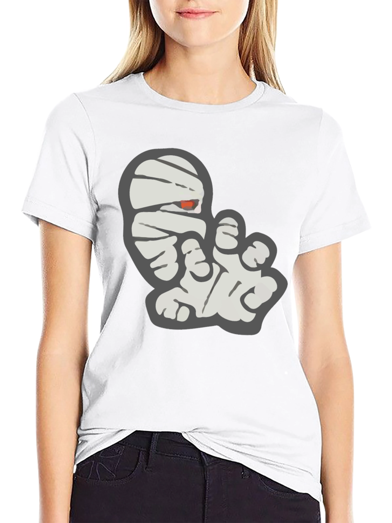 Mummy Graphic Tee - Halloween Novelty Shirt