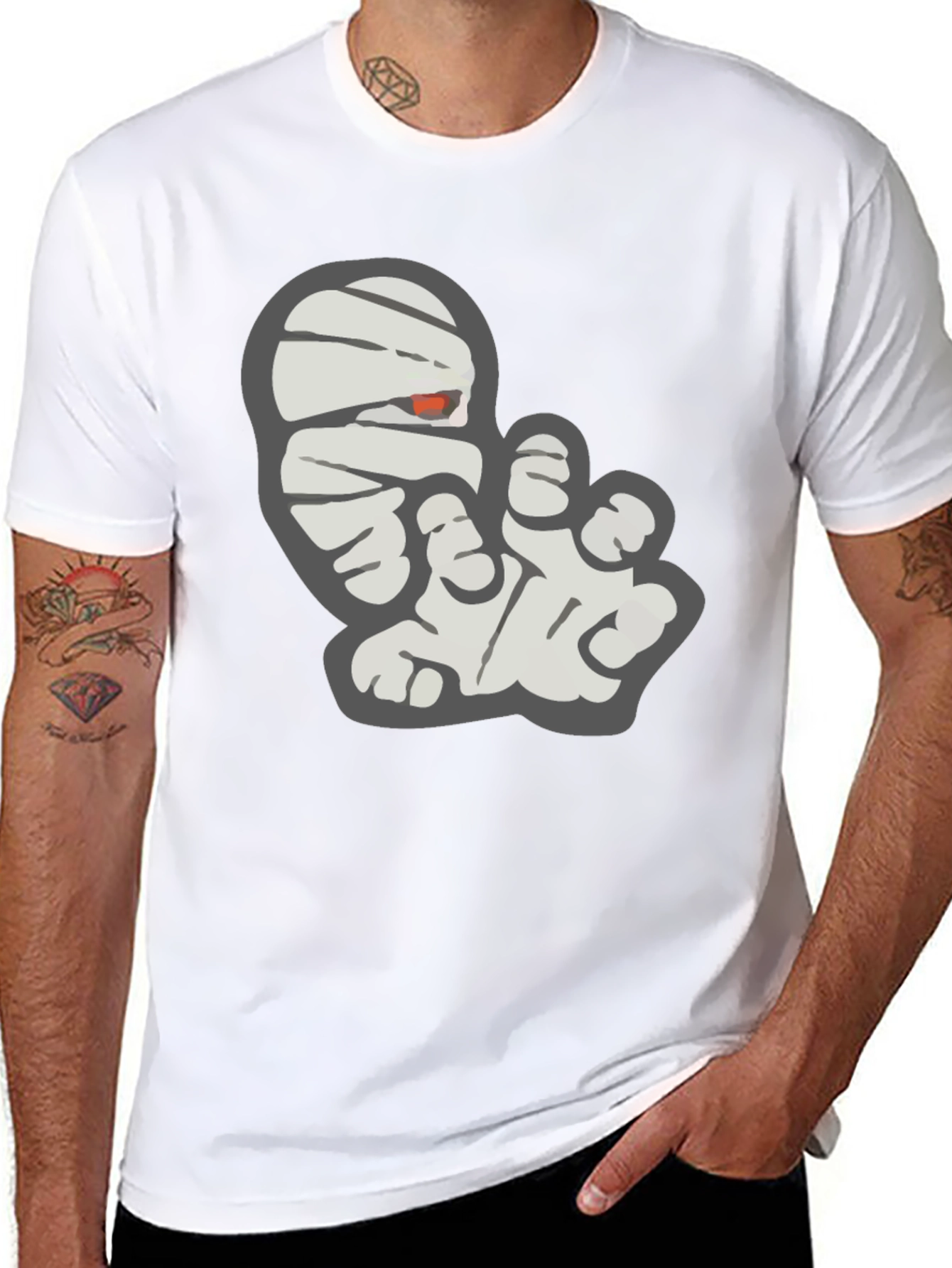 Mummy Graphic Tee - Halloween Novelty Shirt