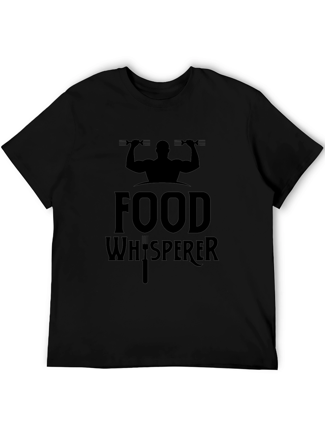 Food Whisperer Black T-Shirt - Culinary Humor