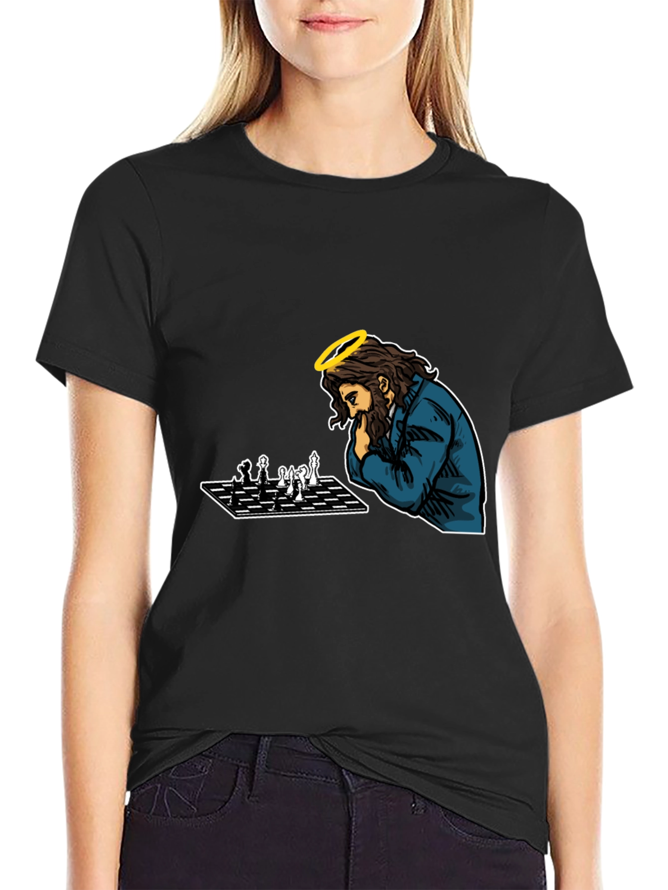 Jesus Chess T-Shirt - The Divine Strategist Tee
