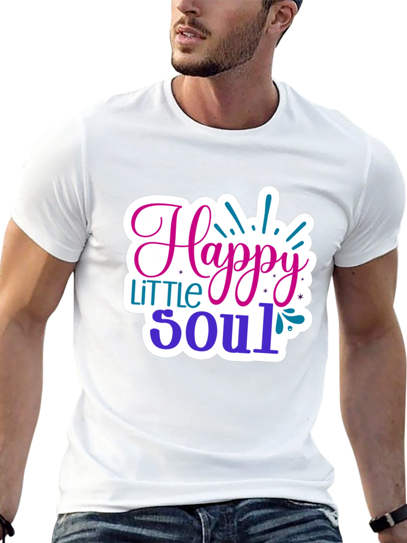 Happy Little Soul Black T-Shirt