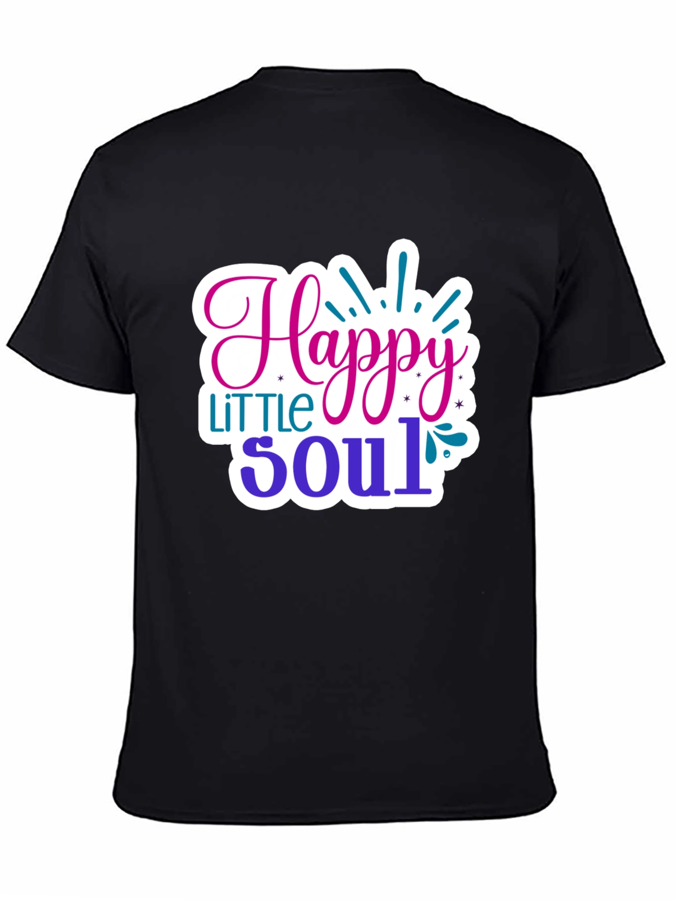 Happy Little Soul Black T-Shirt