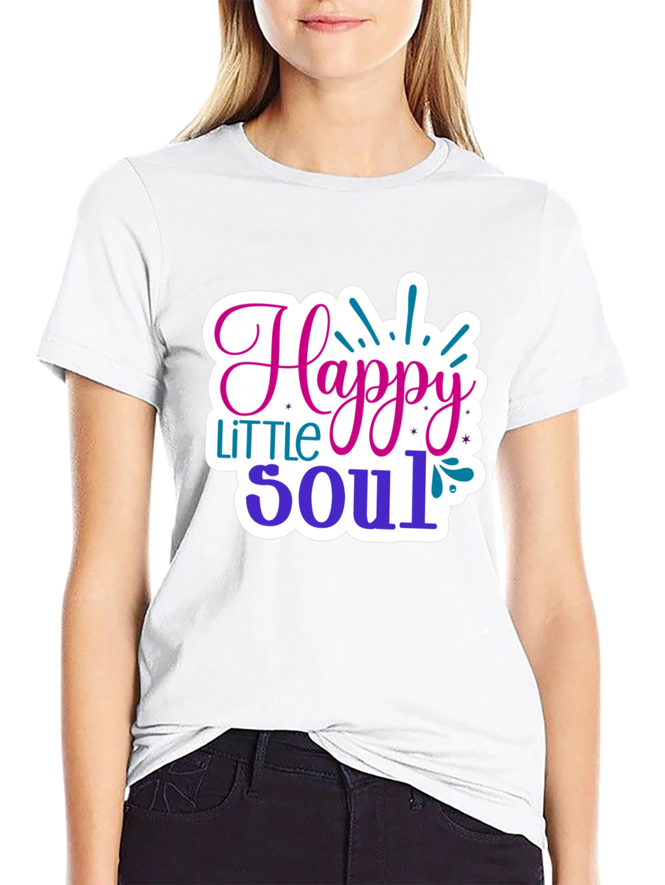 Happy Little Soul Black T-Shirt