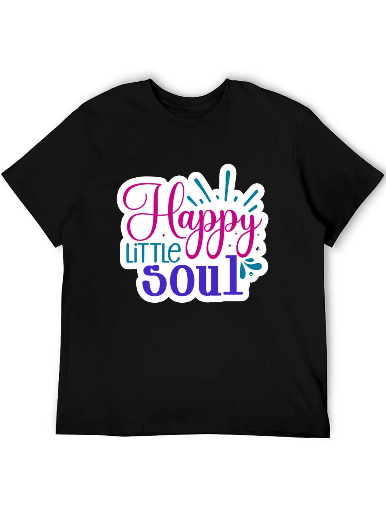 Happy Little Soul Black T-Shirt
