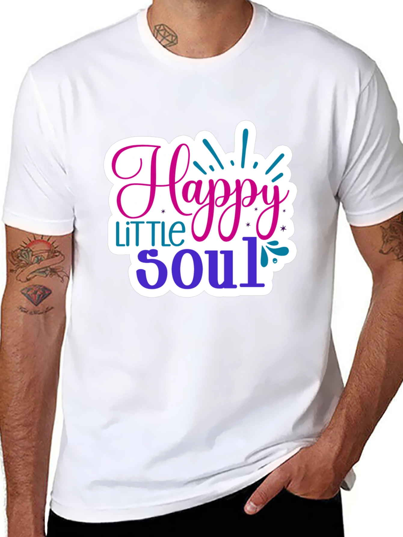 Happy Little Soul Black T-Shirt