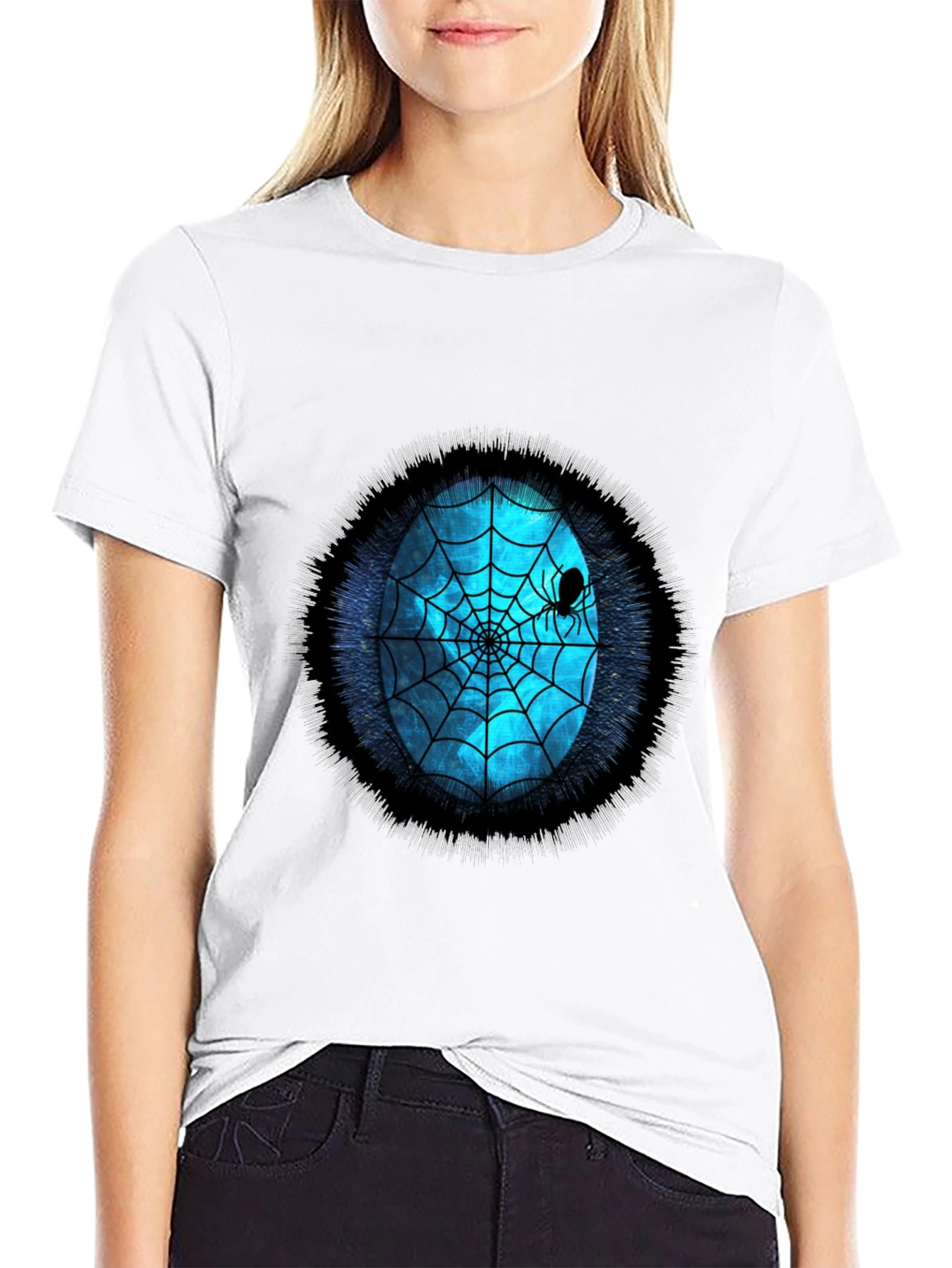 Spider Web Graphic Tee - Halloween Ready