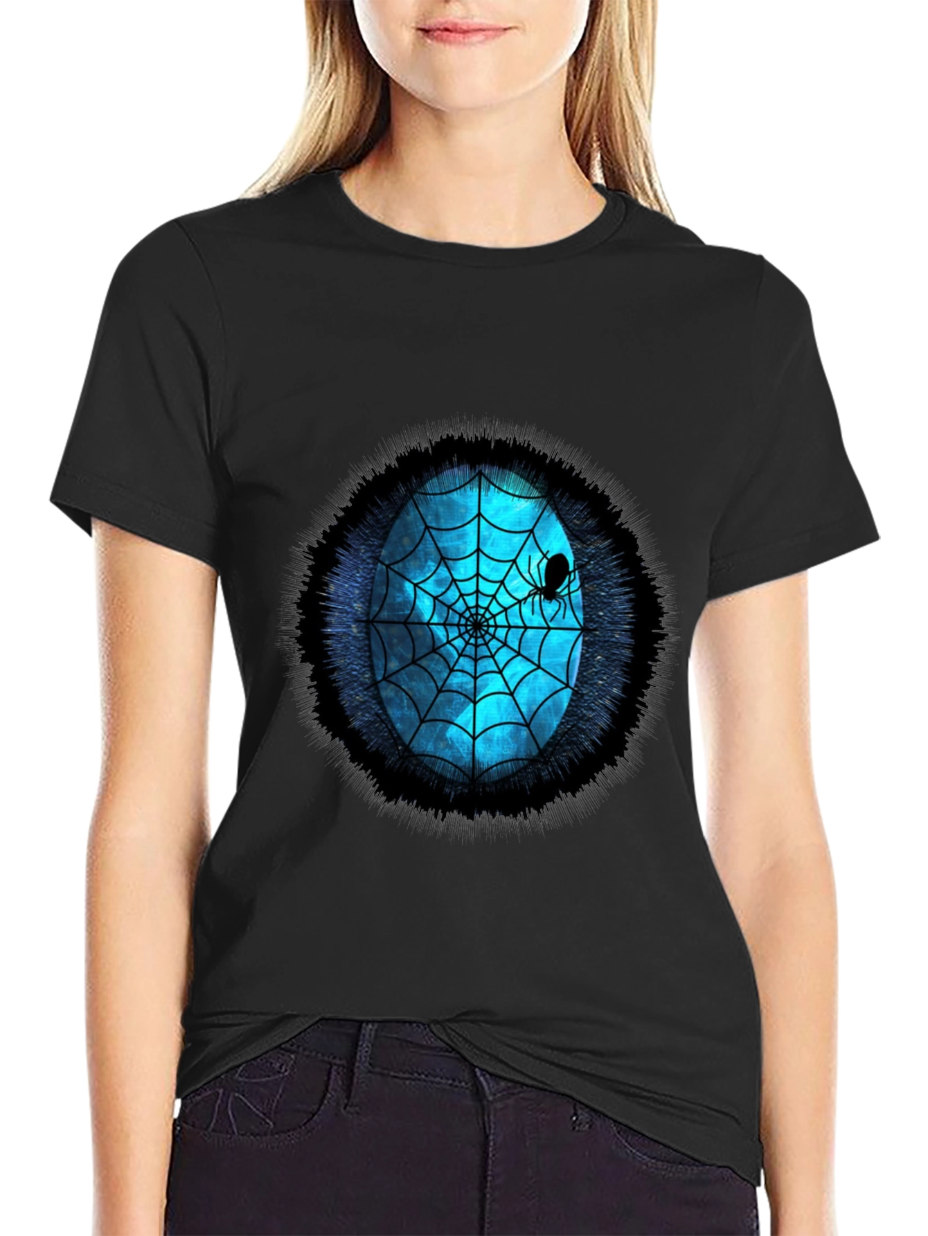 Spider Web Graphic Tee - Halloween Ready