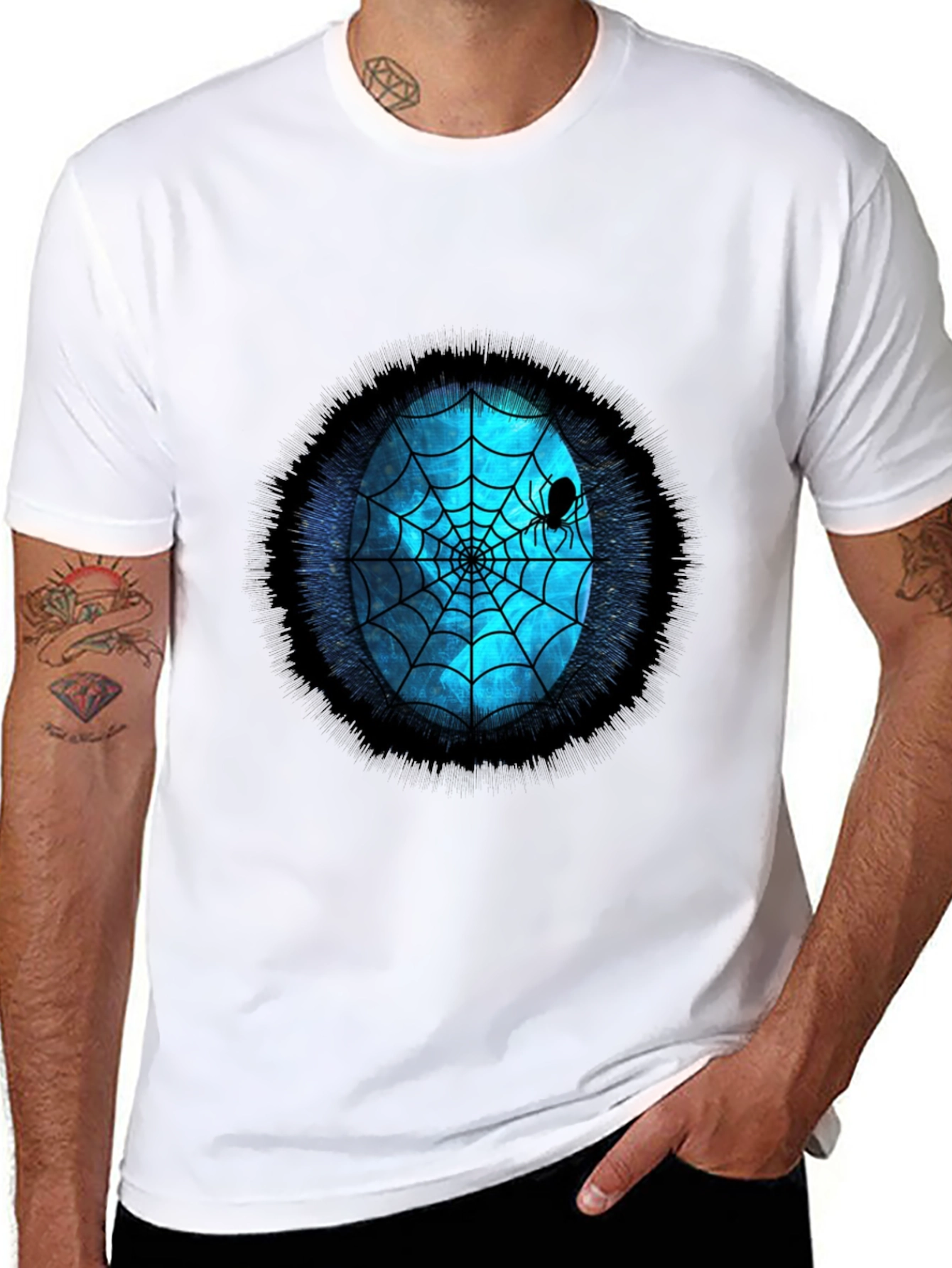 Spider Web Graphic Tee - Halloween Ready