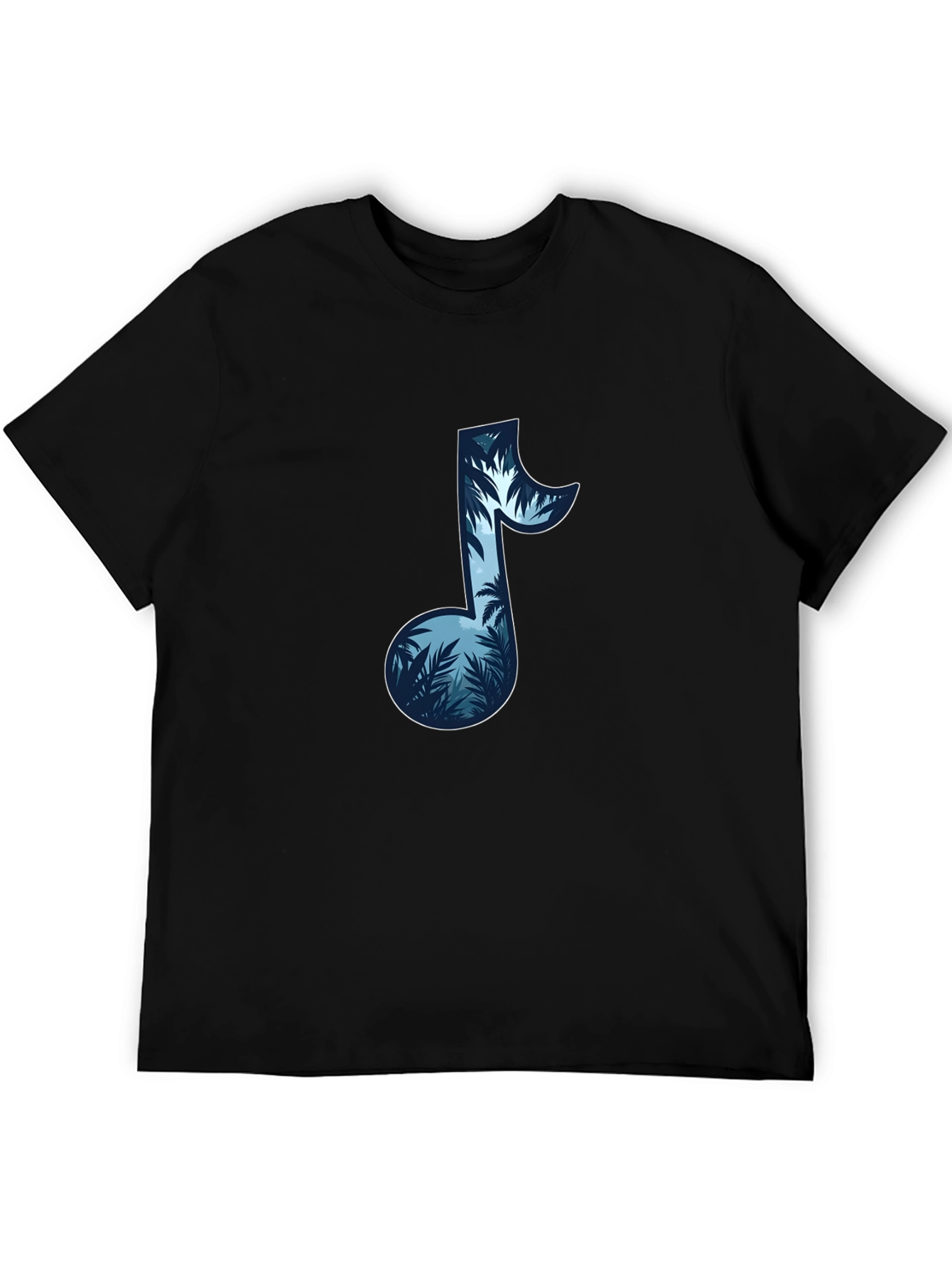 Tropical Music Note Graphic T-Shirt