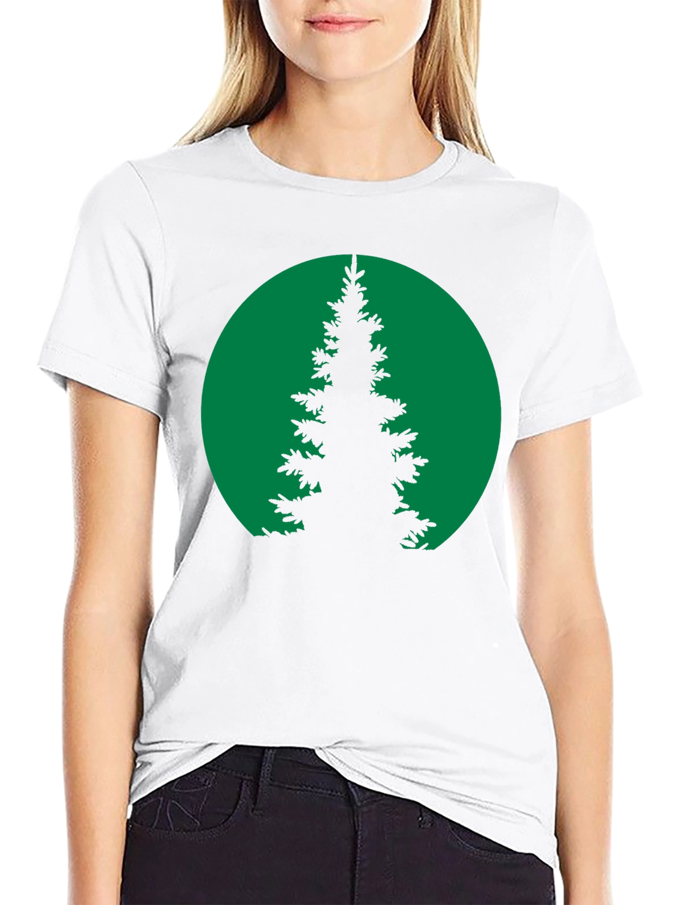 Nature Silhouette T-Shirt - Green Tree