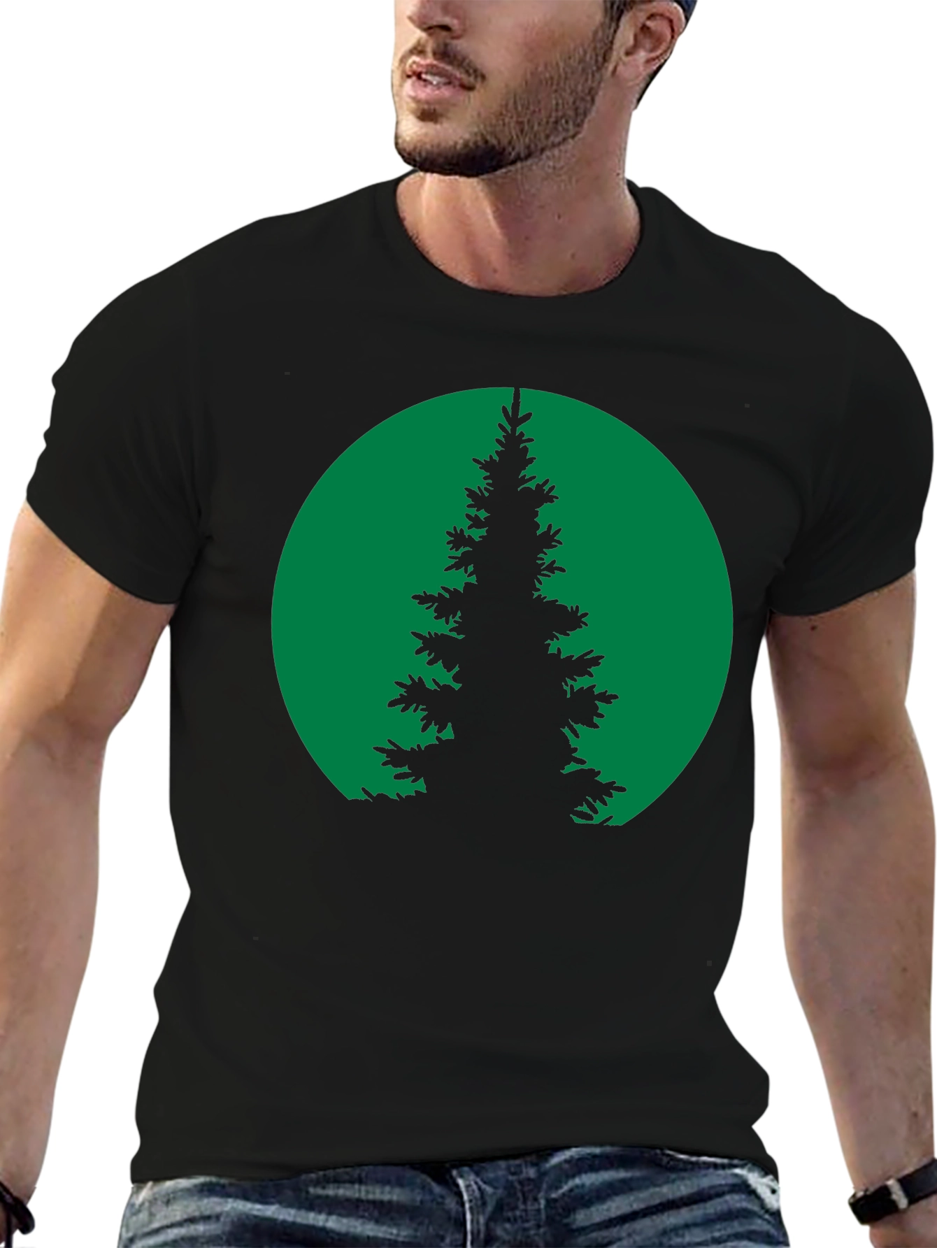 Nature Silhouette T-Shirt - Green Tree