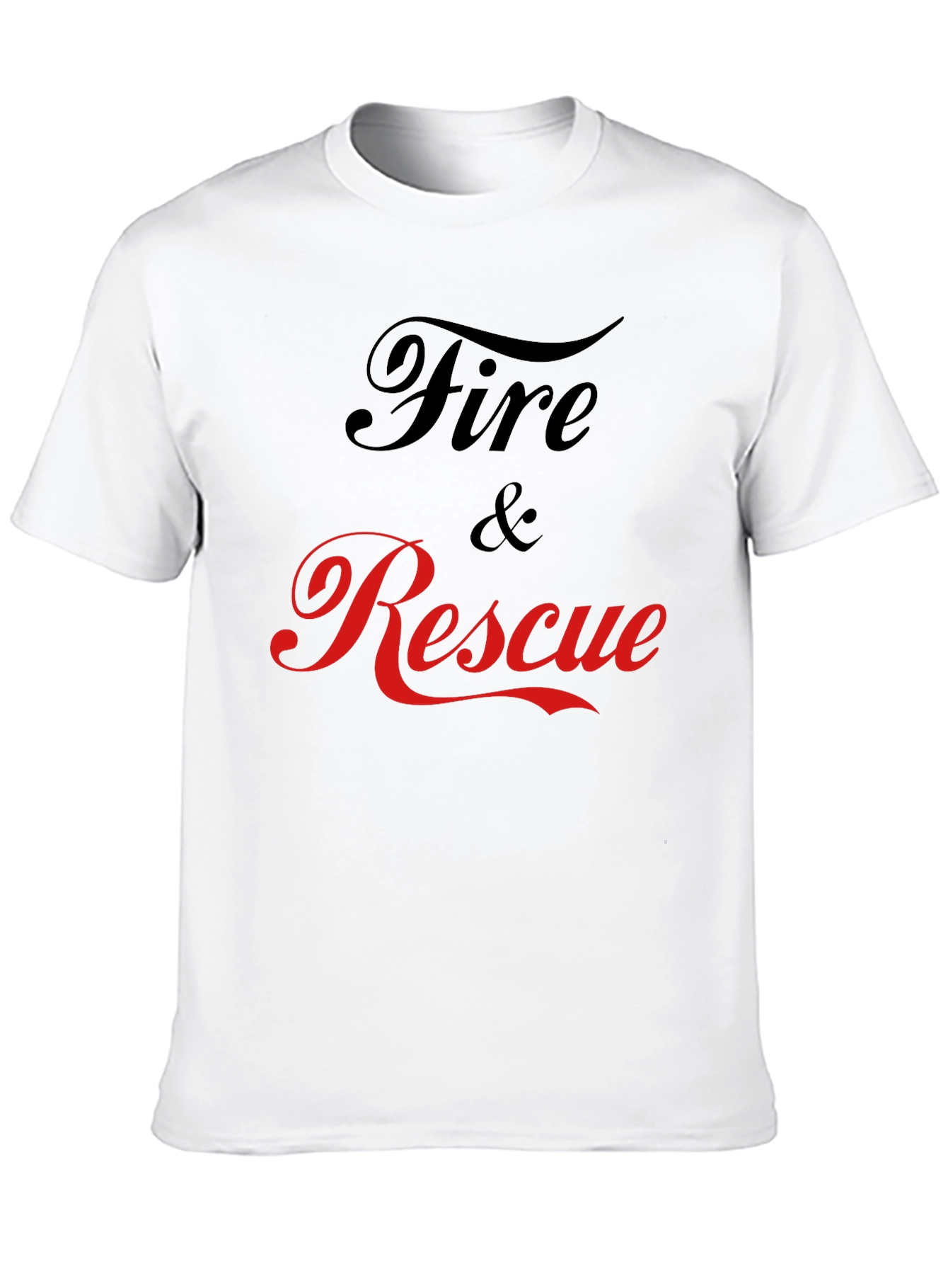 Fire & Rescue Graphic T-Shirt - Black Cotton Tee