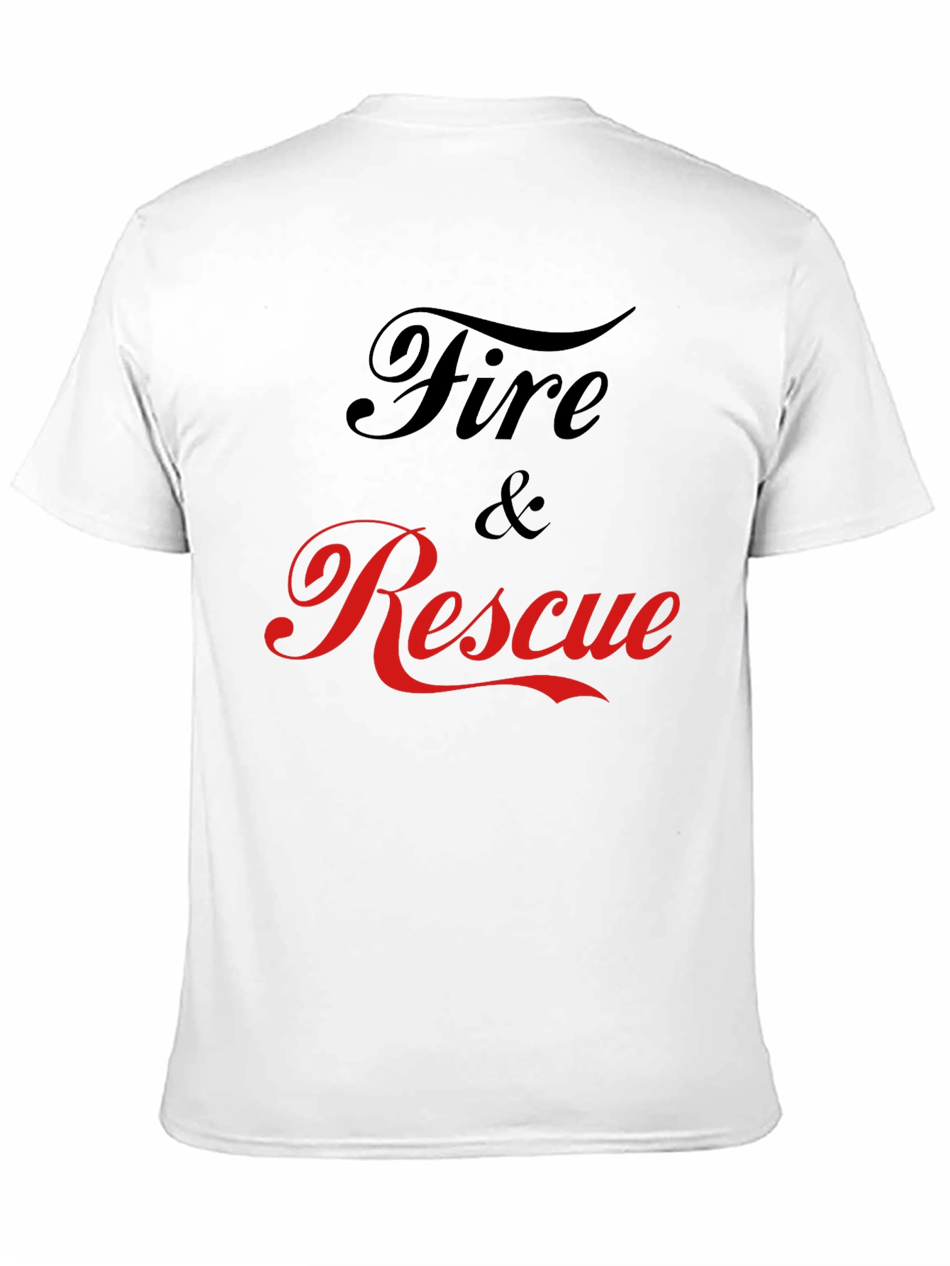 Fire & Rescue Graphic T-Shirt - Black Cotton Tee