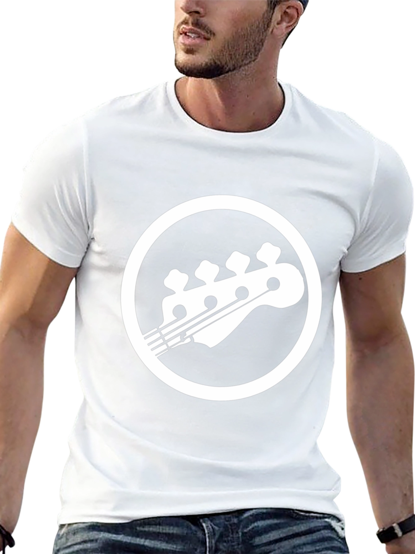 Bass Guitar Headstock Graphic T-Shirt