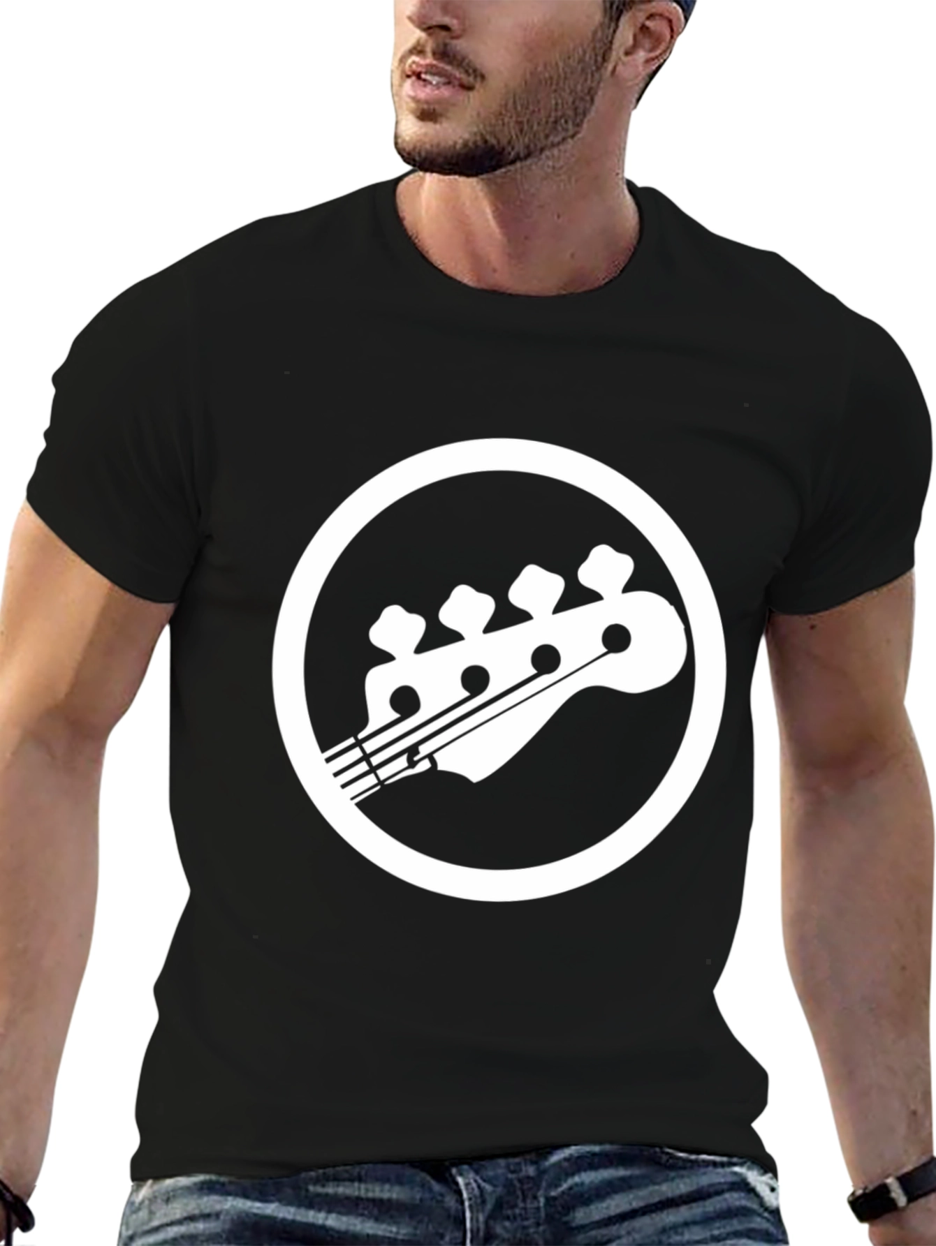 Bass Guitar Headstock Graphic T-Shirt