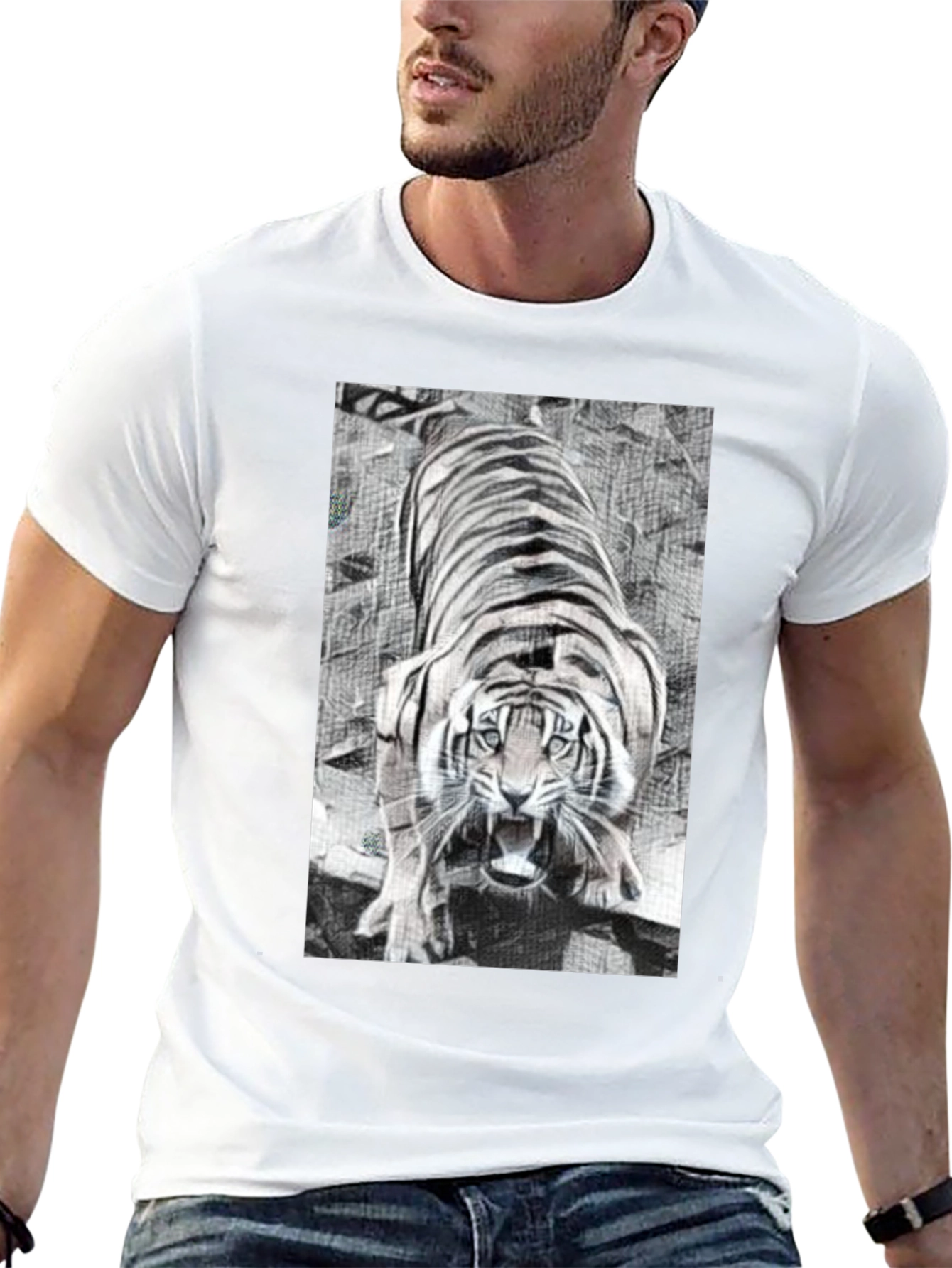Tiger Graphic Print T-Shirt