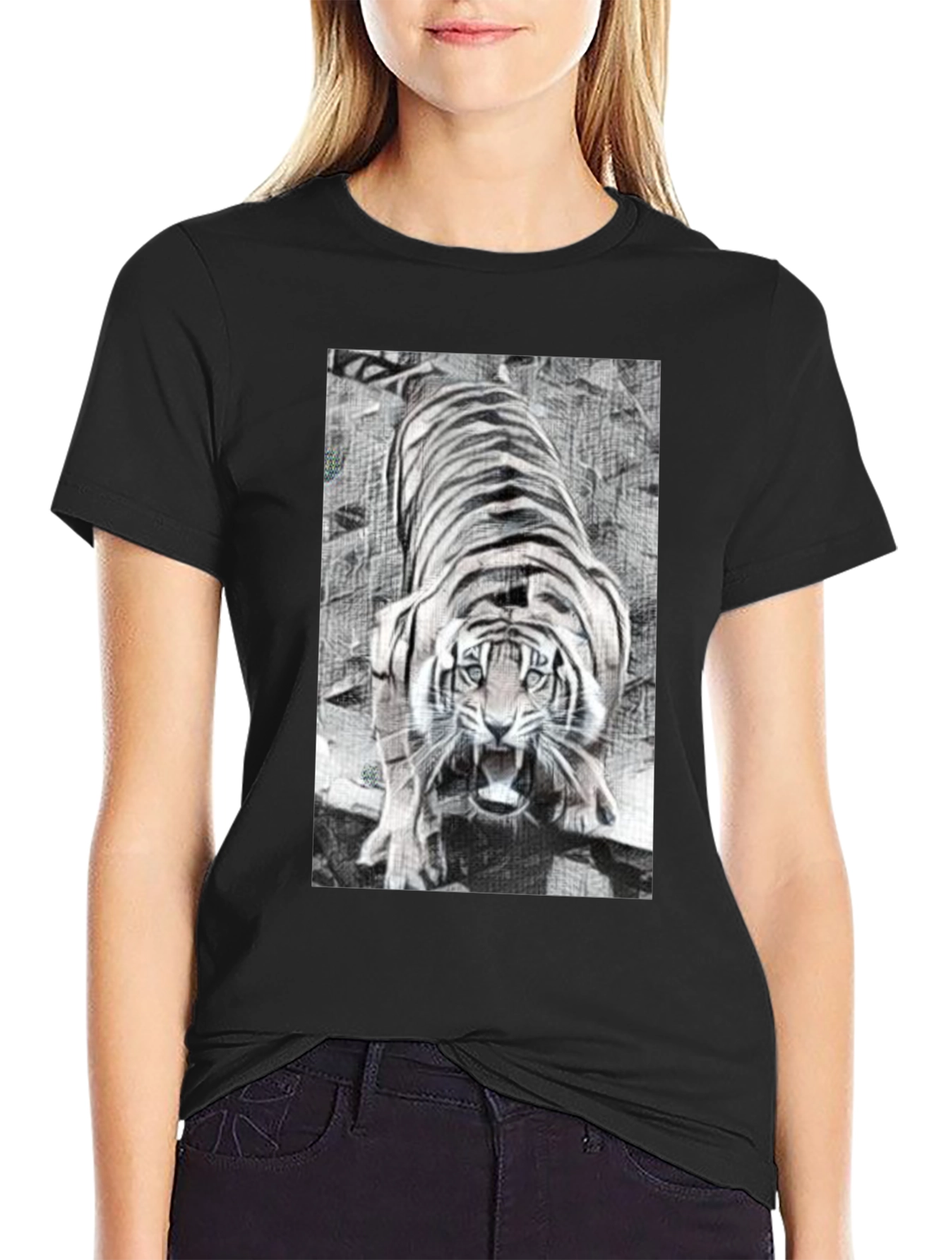 Tiger Graphic Print T-Shirt
