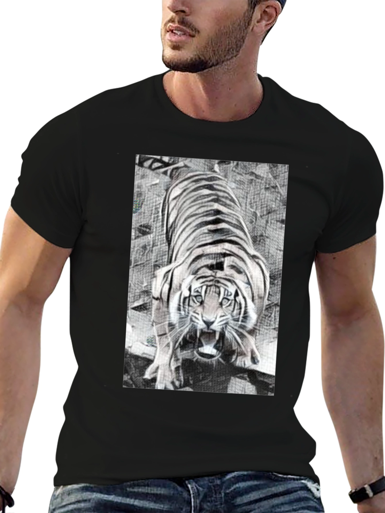 Tiger Graphic Print T-Shirt