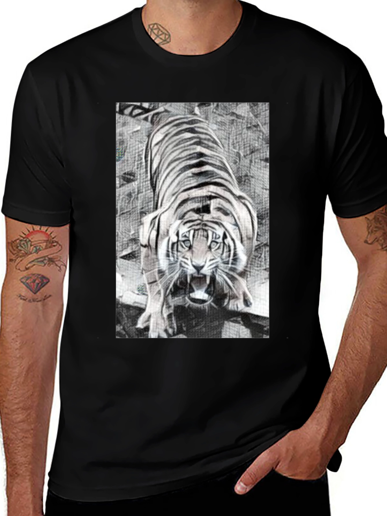 Tiger Graphic Print T-Shirt