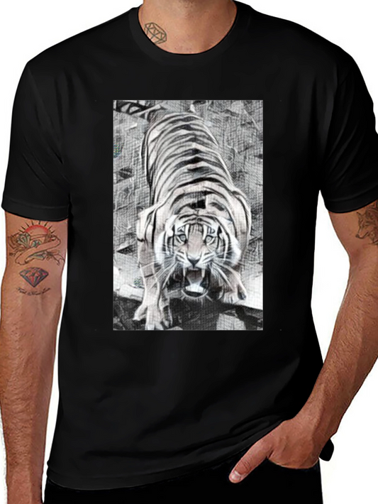 Tiger Graphic Print T-Shirt