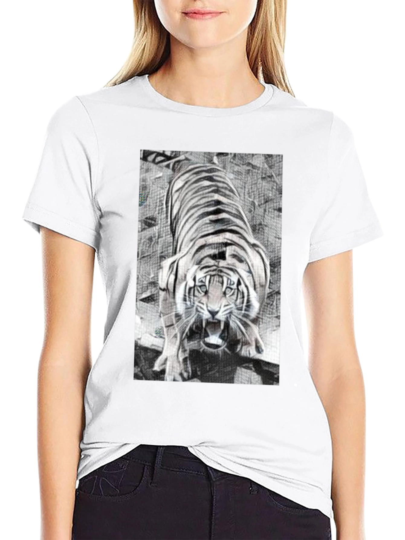 Tiger Graphic Print T-Shirt