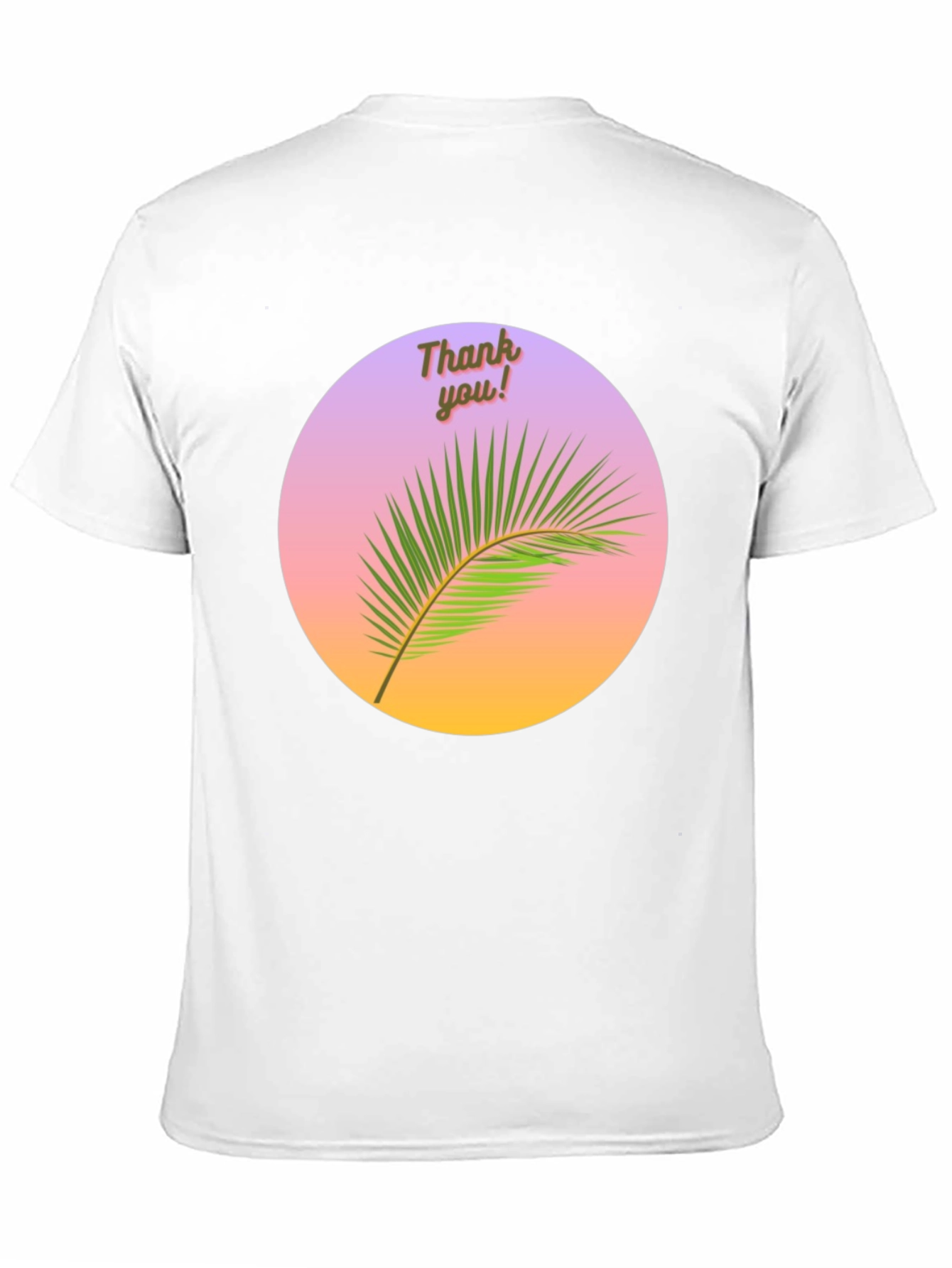 Thank You Palm Graphic Tee - Black Cotton T-Shirt