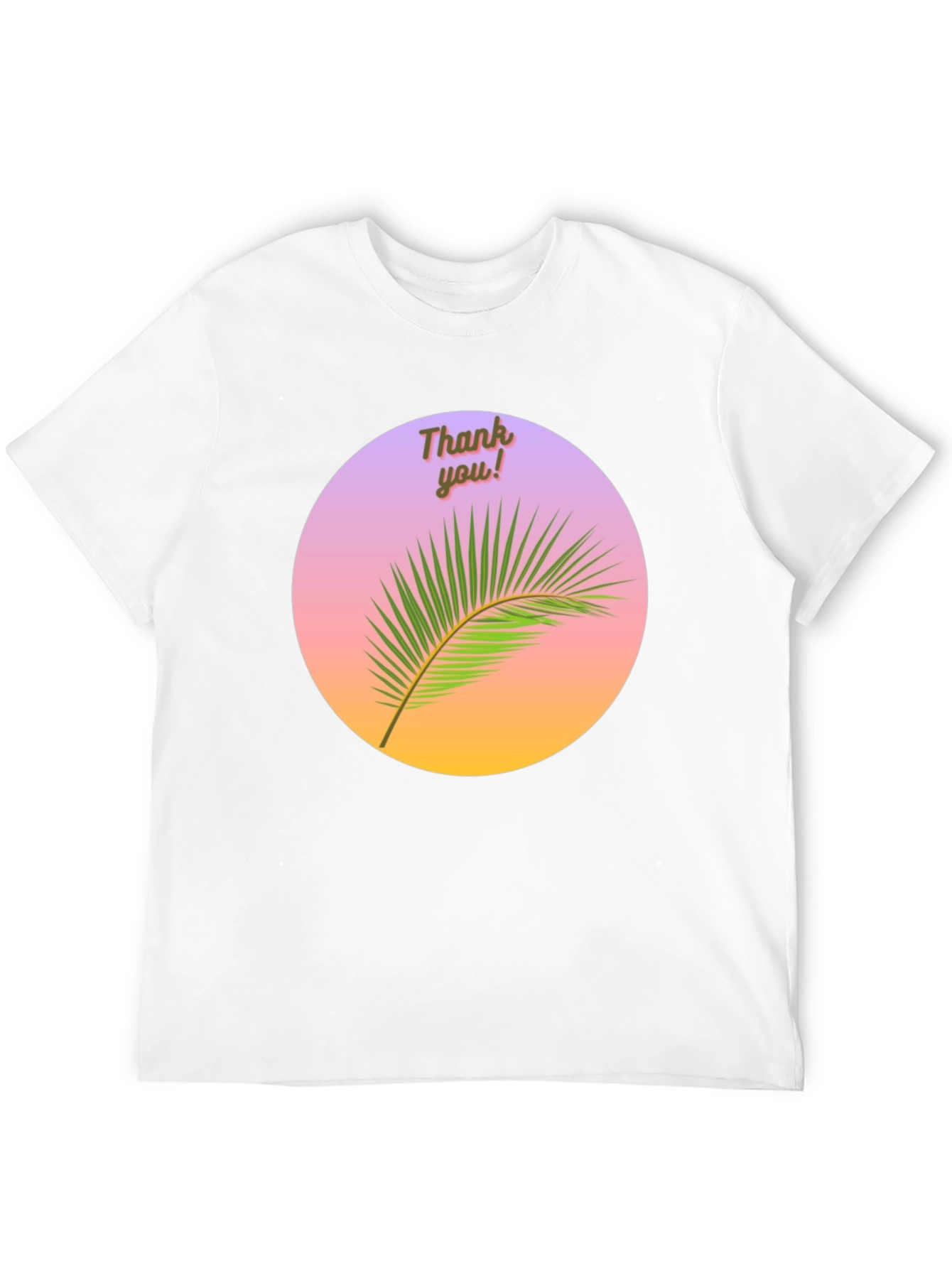 Thank You Palm Graphic Tee - Black Cotton T-Shirt