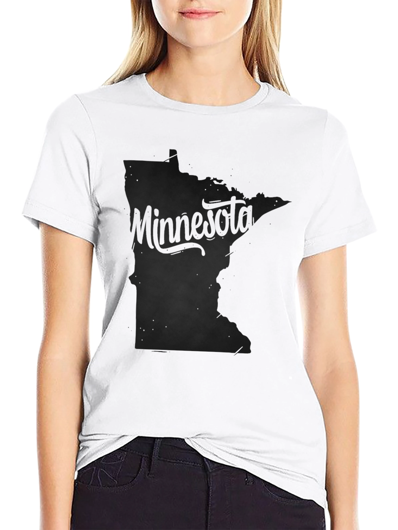 Minnesota State Outline Graphic T-Shirt
