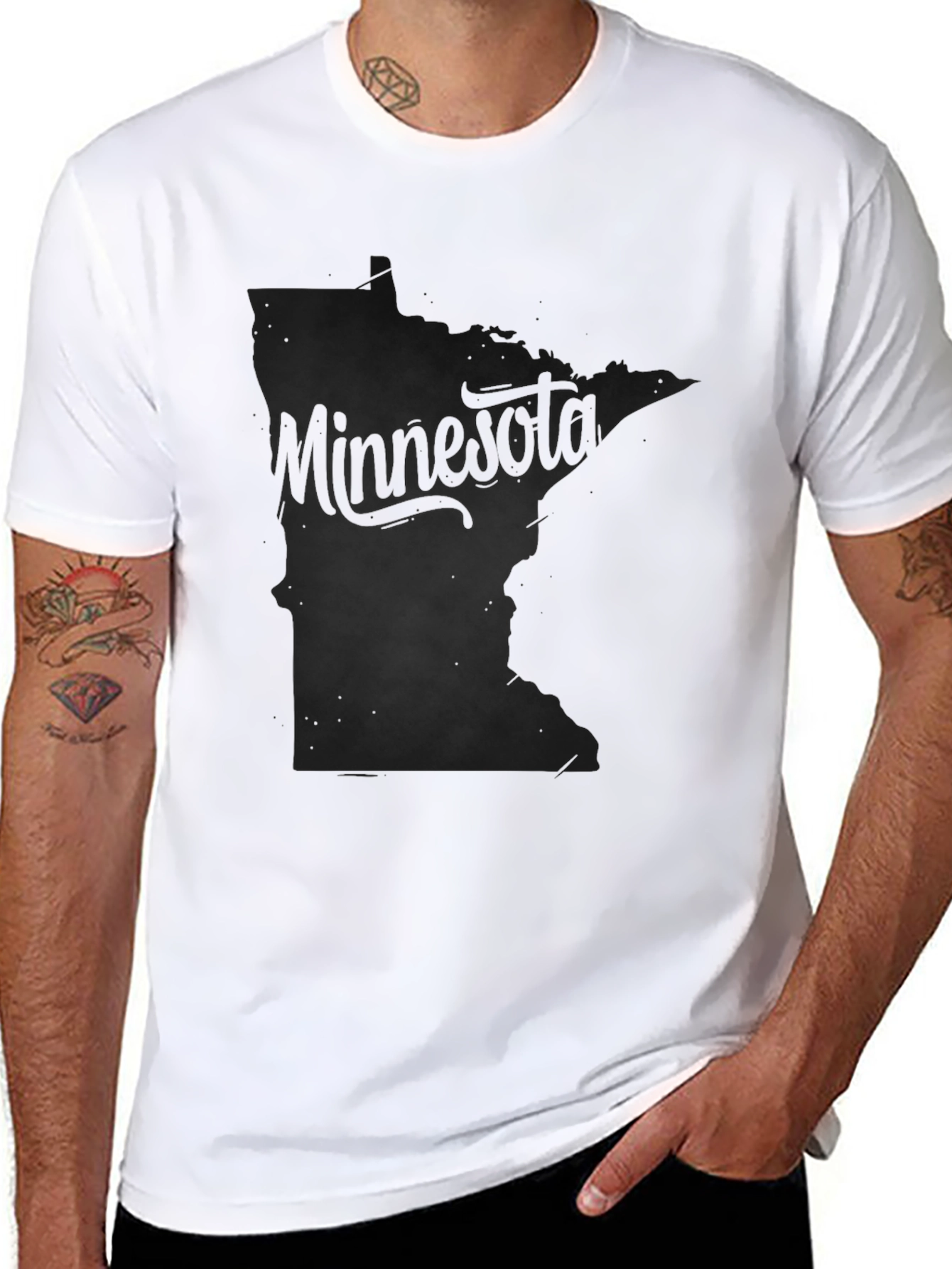 Minnesota State Outline Graphic T-Shirt