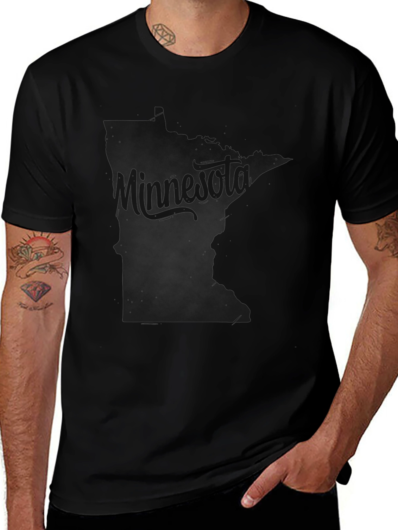 Minnesota State Outline Graphic T-Shirt