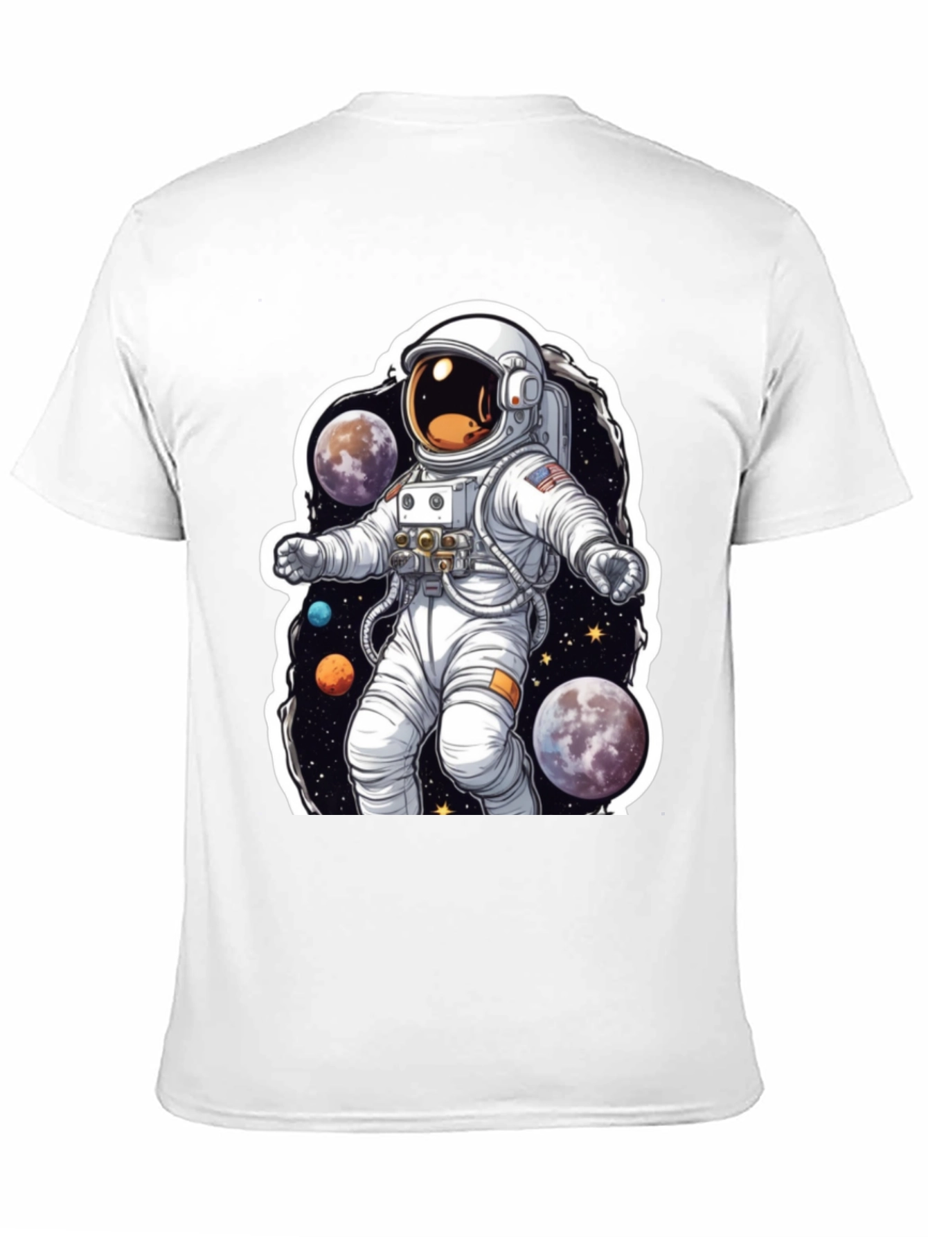 Astronaut Galaxy Graphic Tee - Cosmic Style