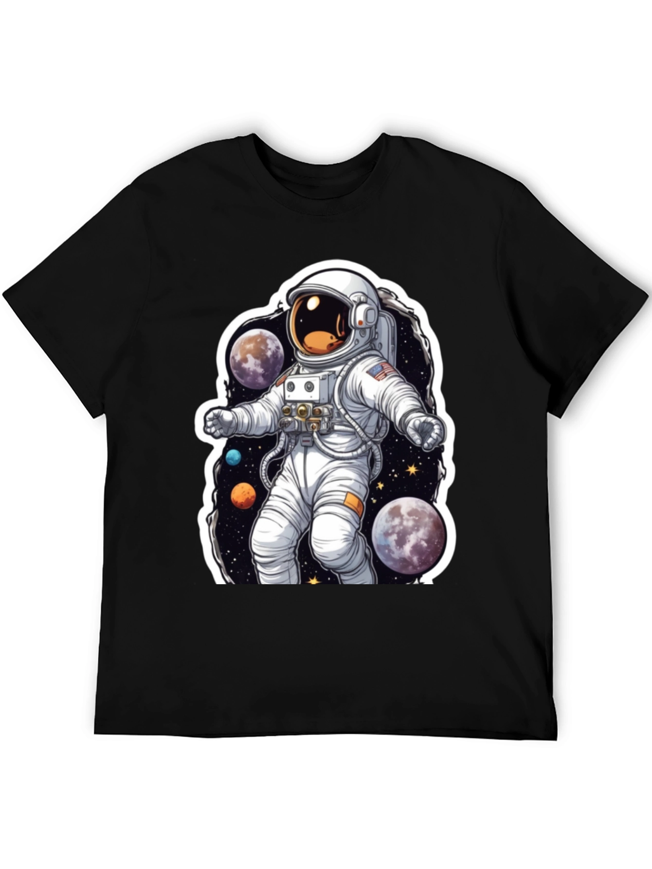 Astronaut Galaxy Graphic Tee - Cosmic Style