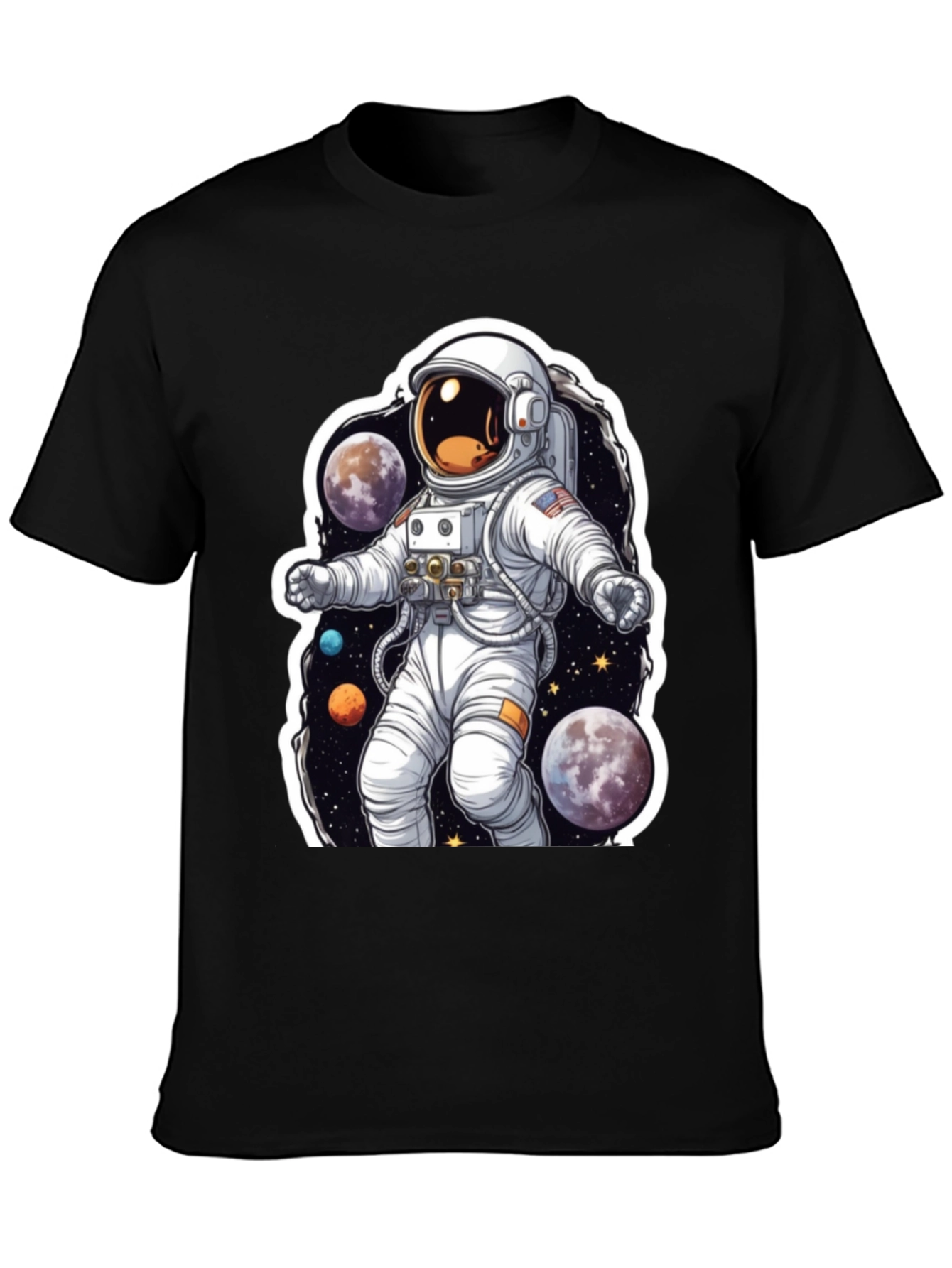 Astronaut Galaxy Graphic Tee - Cosmic Style