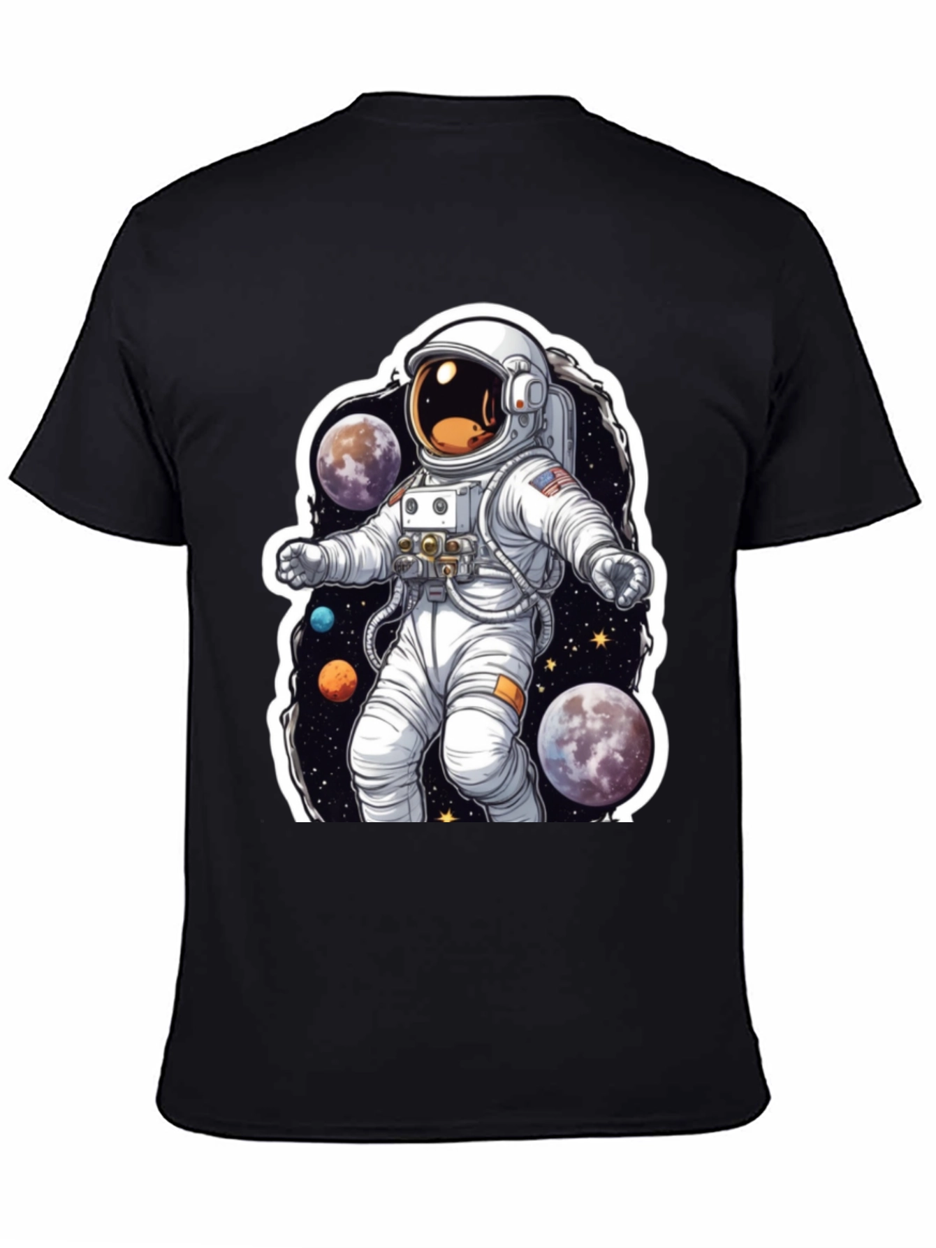 Astronaut Galaxy Graphic Tee - Cosmic Style