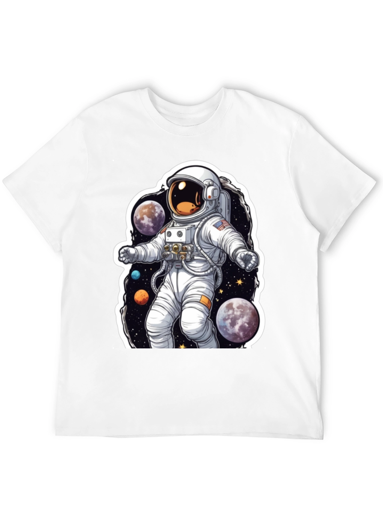 Astronaut Galaxy Graphic Tee - Cosmic Style