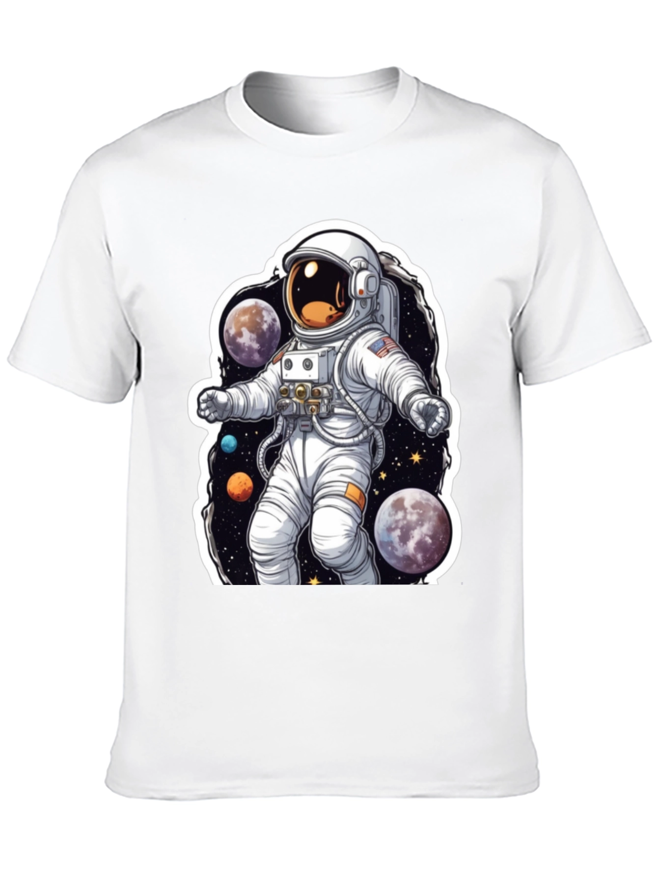 Astronaut Galaxy Graphic Tee - Cosmic Style
