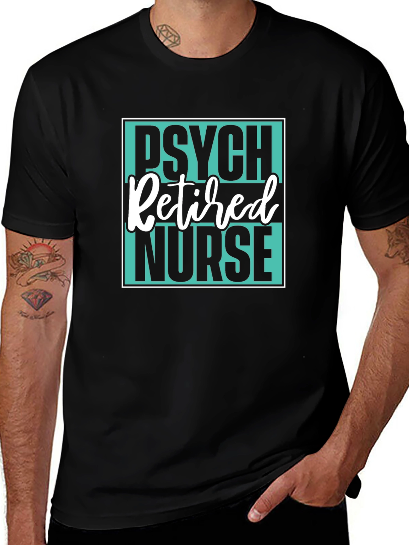 Retired Psych Nurse Graphic T-Shirt