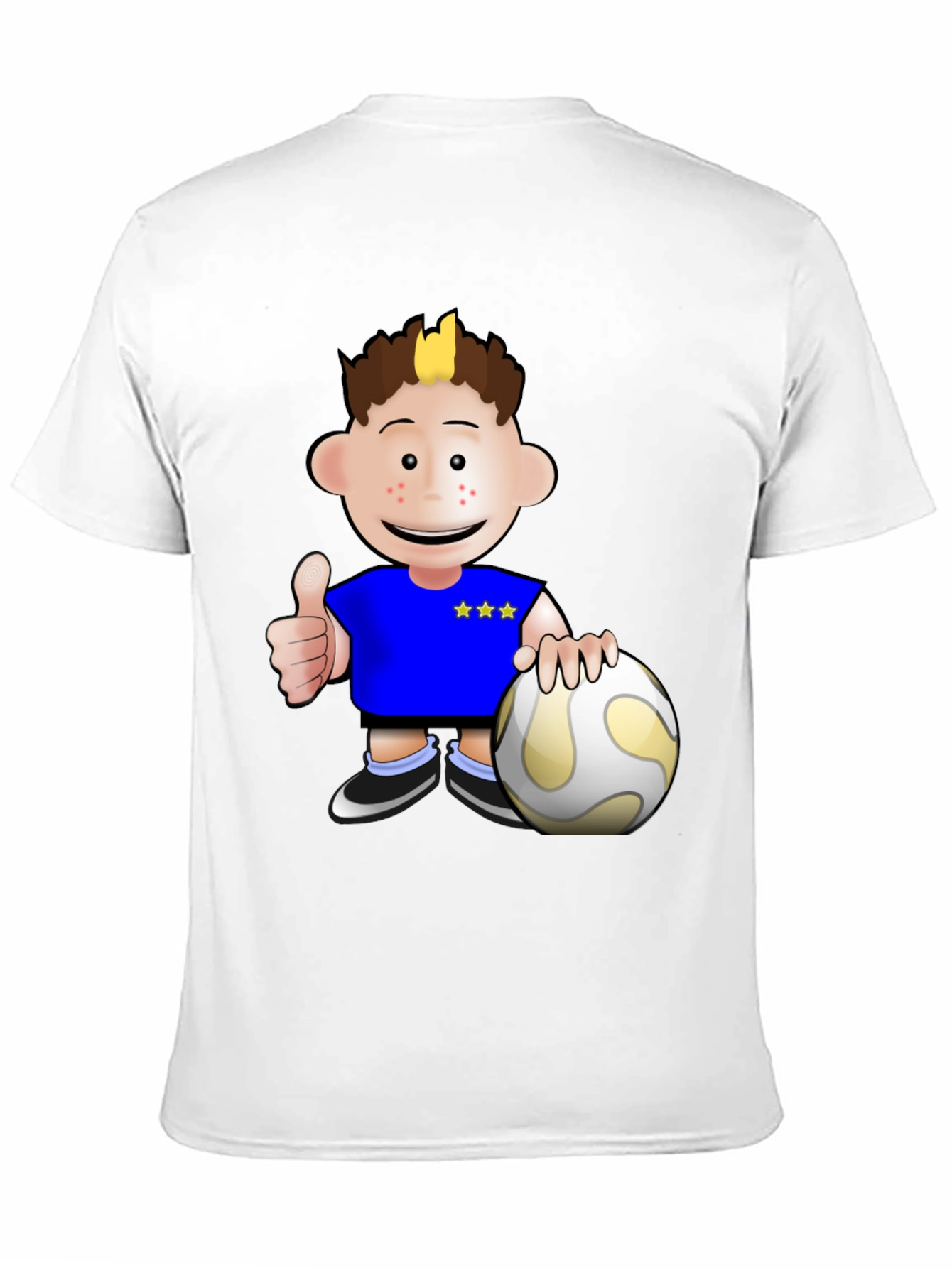 Cartoon Soccer Player Graphic T-Shirt