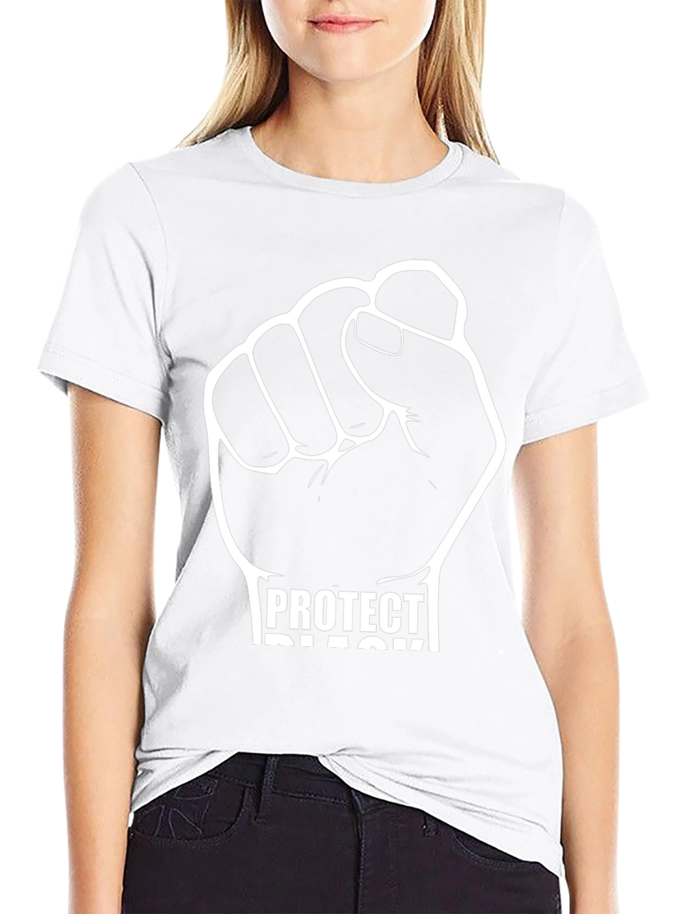 Protect Black Fist Graphic Tee - Black