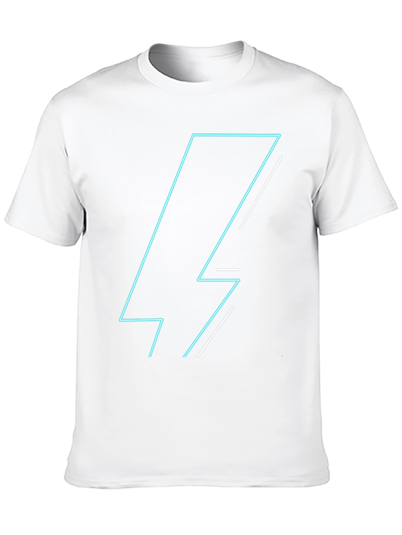 Neon Lightning Bolt Graphic Tee - Black
