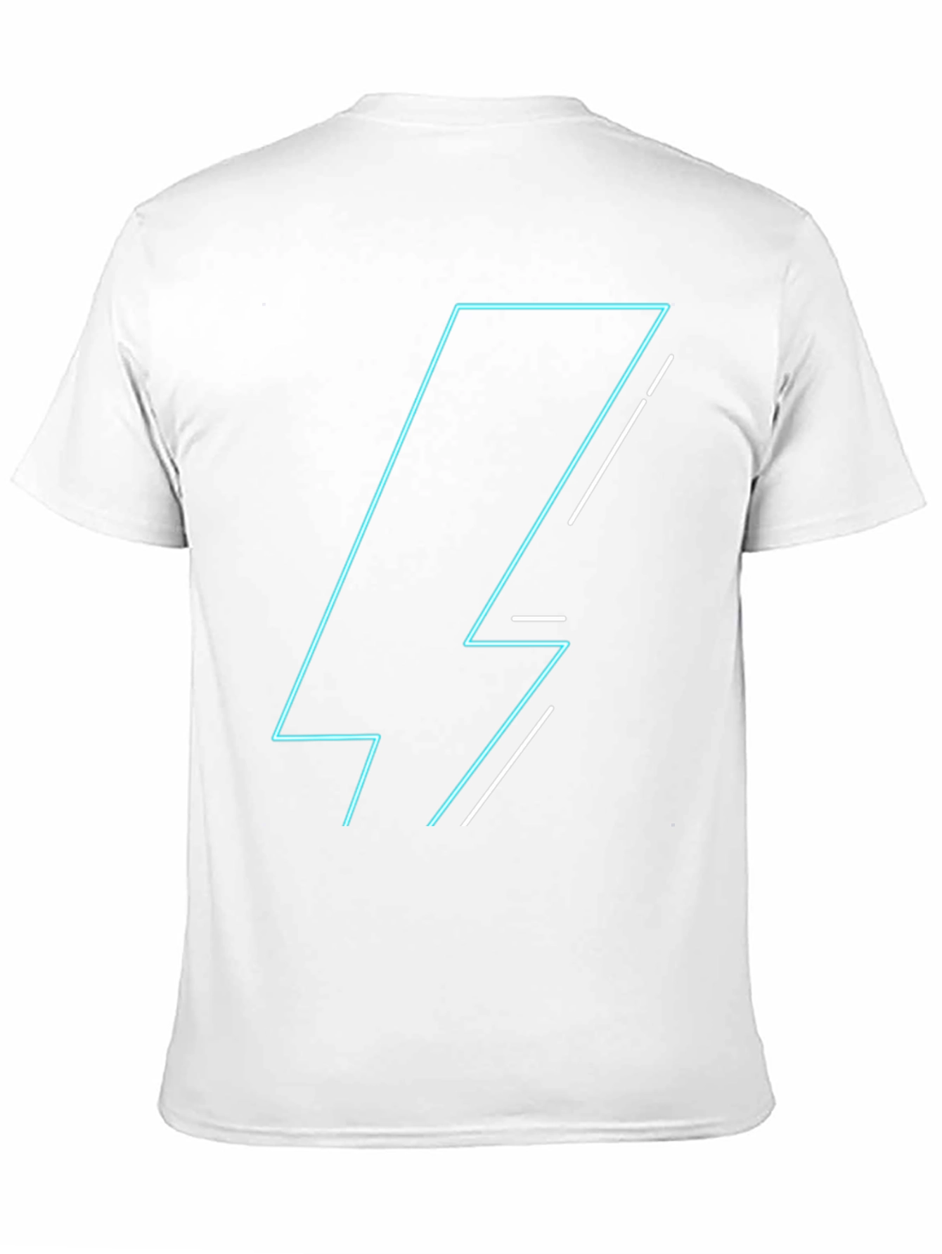 Neon Lightning Bolt Graphic Tee - Black