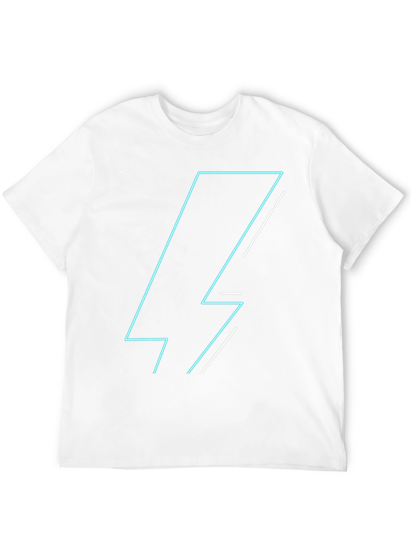Neon Lightning Bolt Graphic Tee - Black