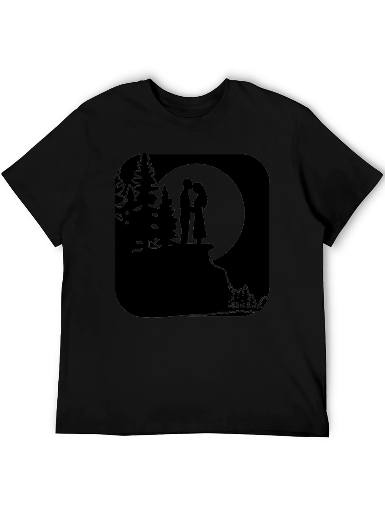 Romantic Moonlit Couple Graphic T-Shirt